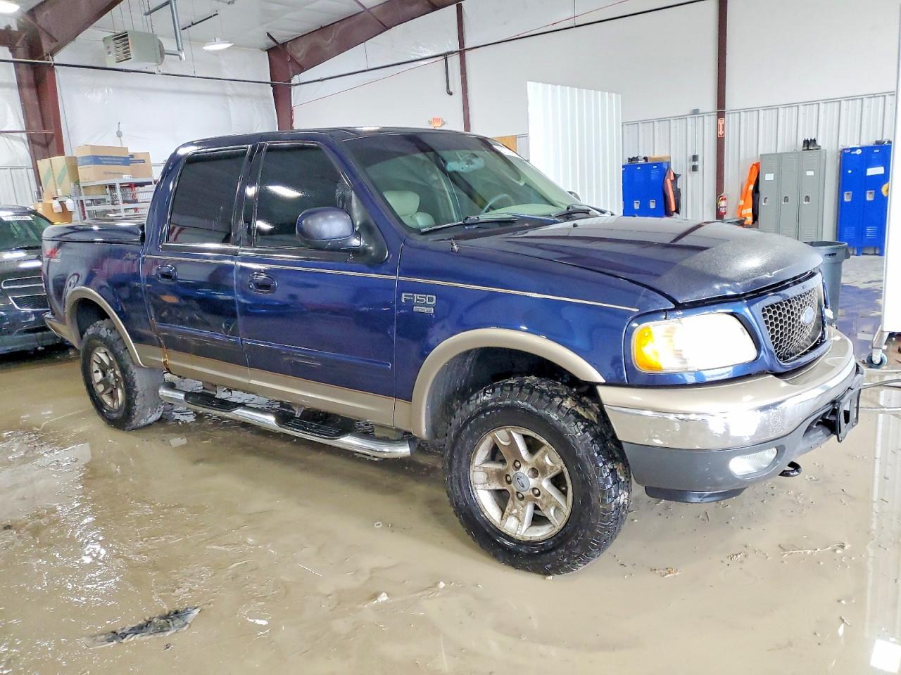 2003 Ford F150 Supercrew Blue vin: 1FTRW08L03KD97626
