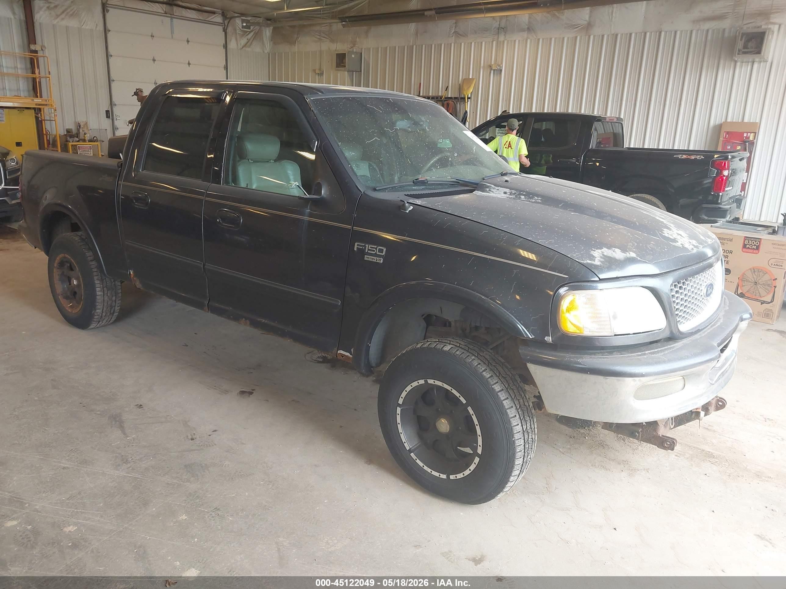 2001 Ford F-150 King Ranch Edition/lariat/xlt Black vin: 1FTRW08L11KA09204