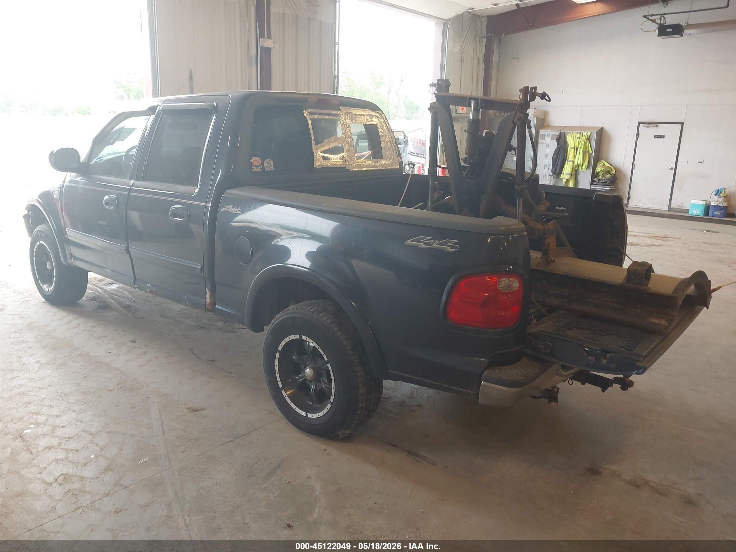 2001 Ford F-150 King Ranch Edition/lariat/xlt Black vin: 1FTRW08L11KA09204