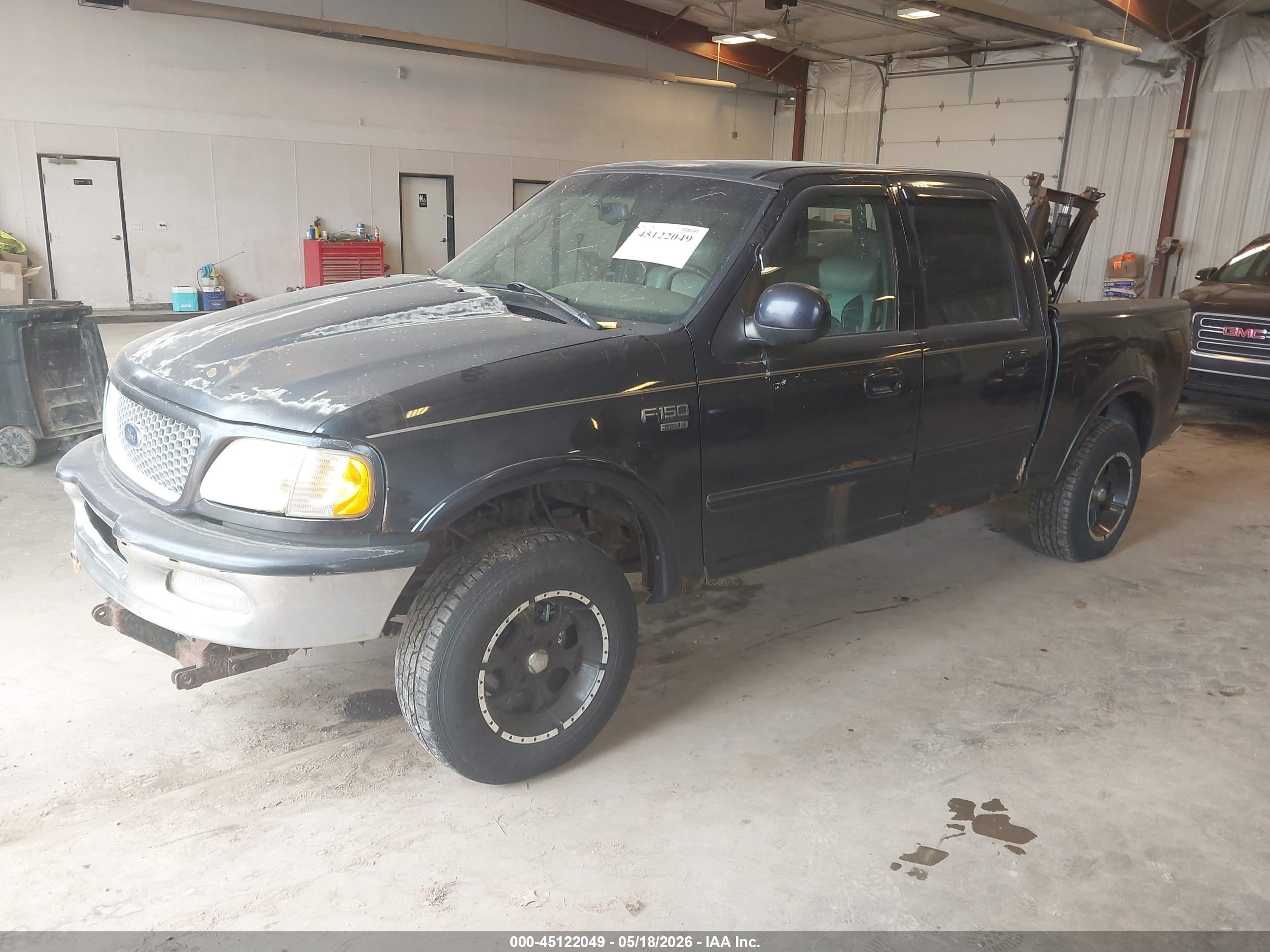 2001 Ford F-150 King Ranch Edition/lariat/xlt Black vin: 1FTRW08L11KA09204