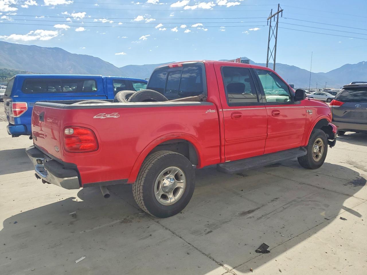 2001 Ford F150 Supercrew Red vin: 1FTRW08L11KA91709