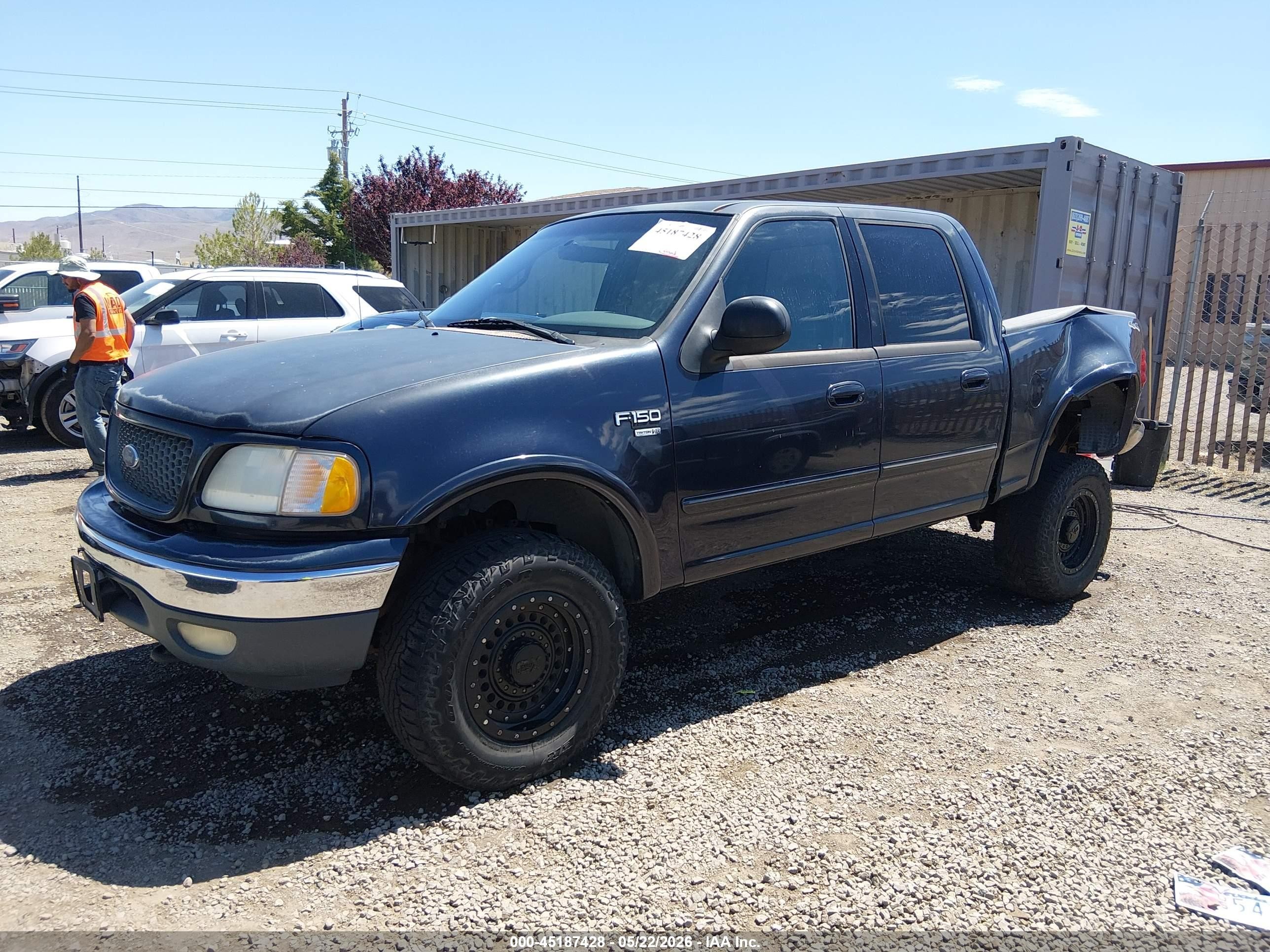 2001 Ford F-150 King Ranch Edition/lariat/xlt Blue vin: 1FTRW08L11KE39945