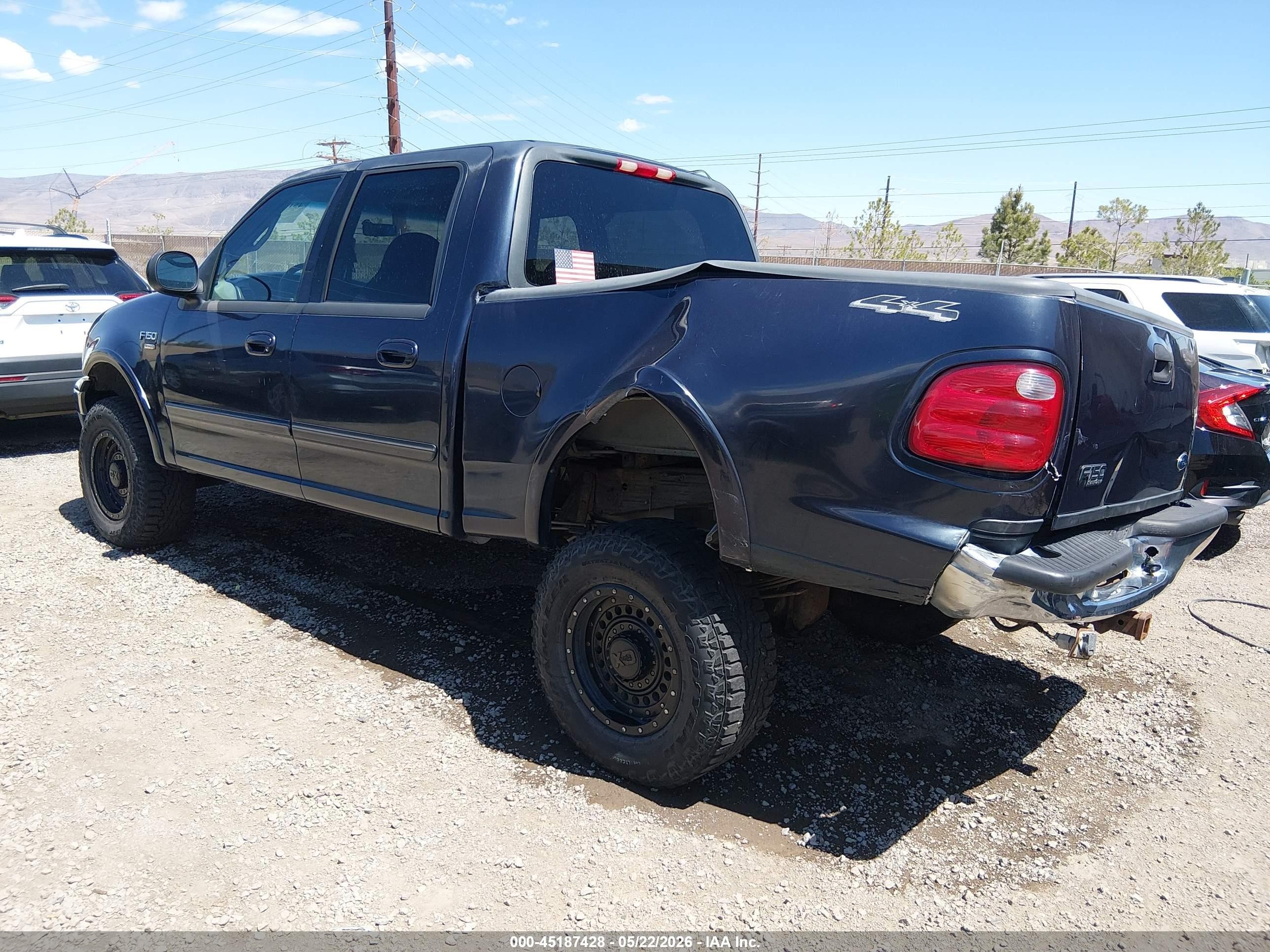 2001 Ford F-150 King Ranch Edition/lariat/xlt Blue vin: 1FTRW08L11KE39945