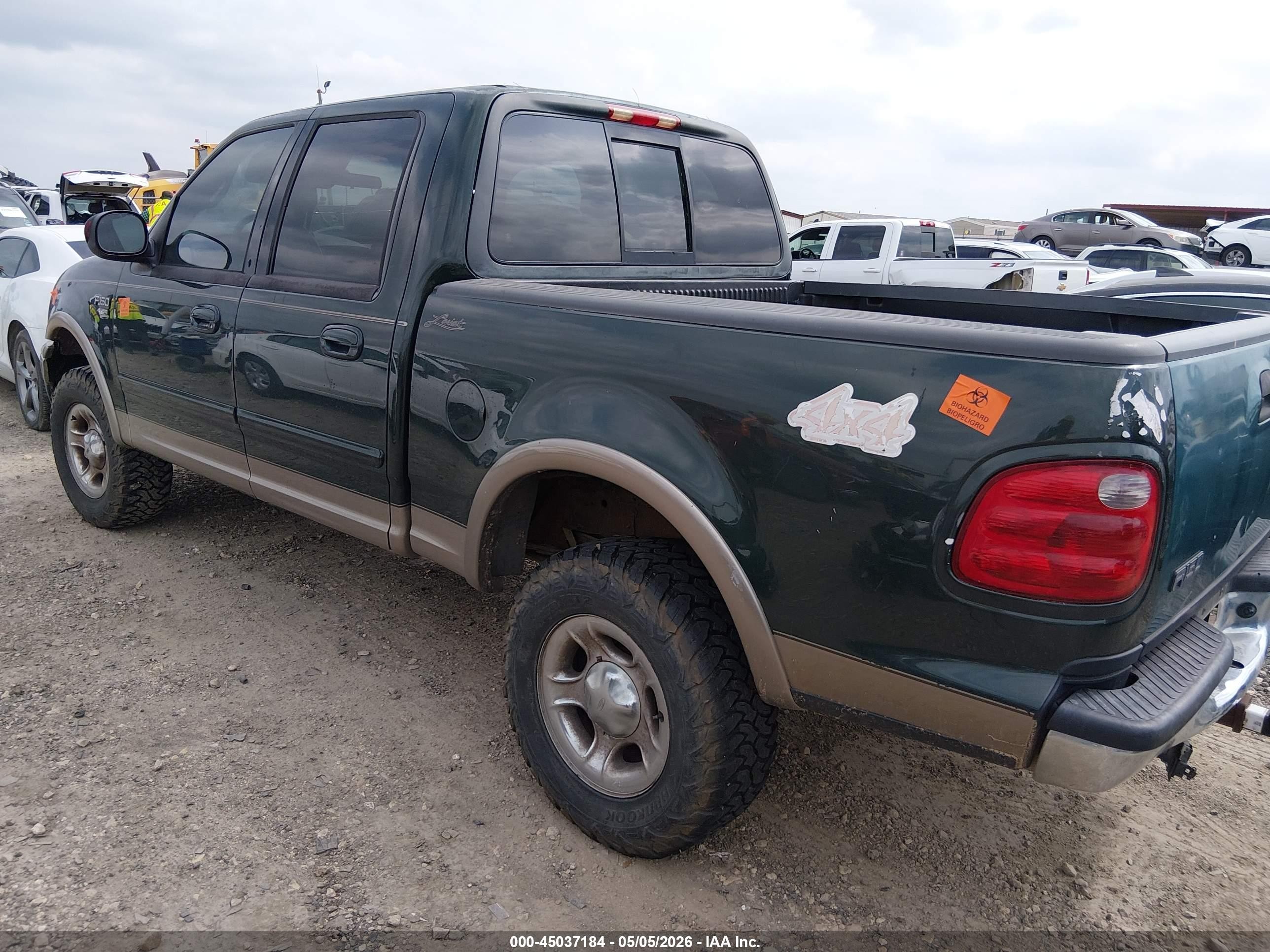 2002 Ford F-150 Lariat/xlt Green vin: 1FTRW08L12KA73924