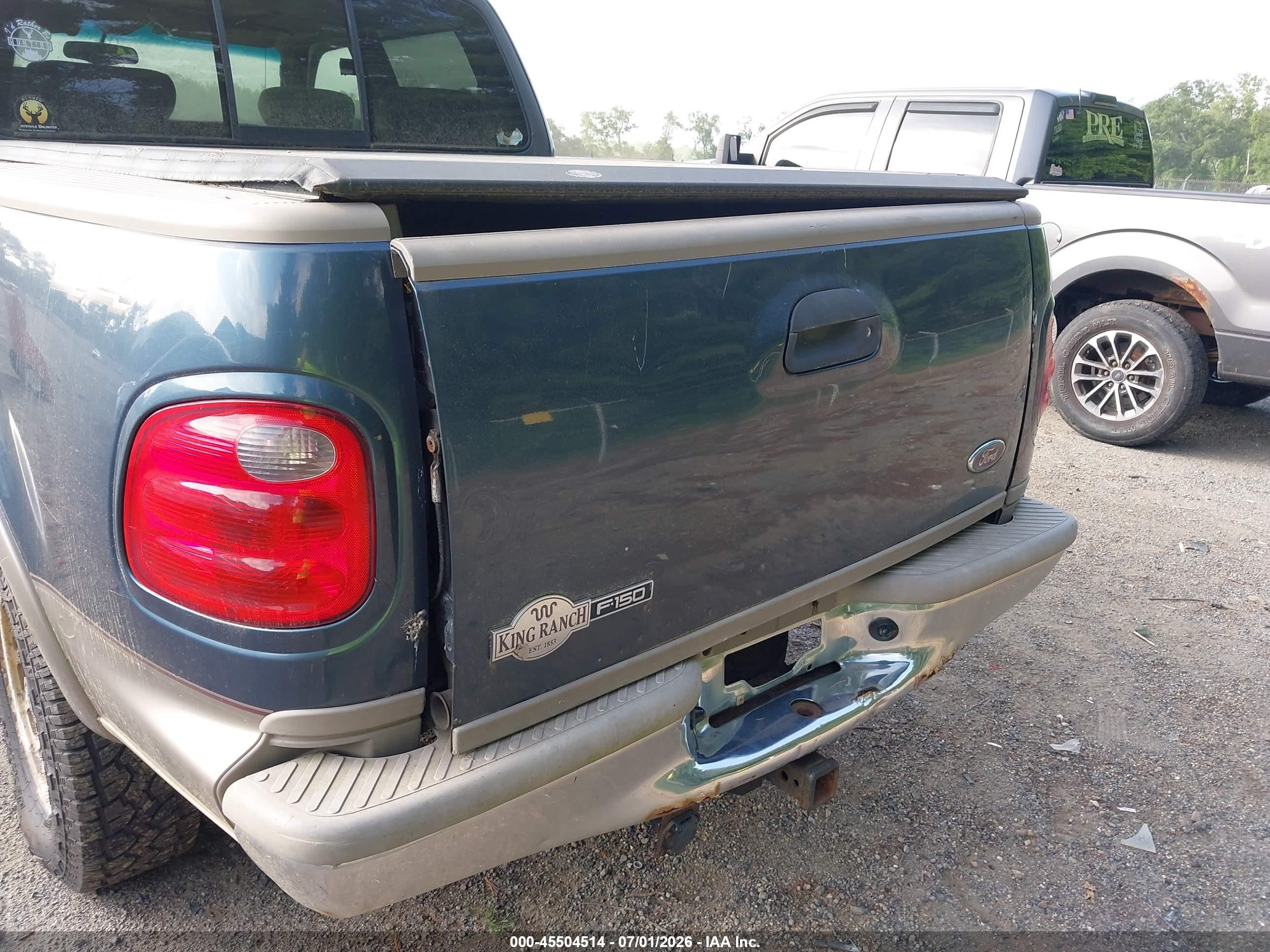 2002 Ford F-150 Lariat/xlt Blue vin: 1FTRW08L12KA83708
