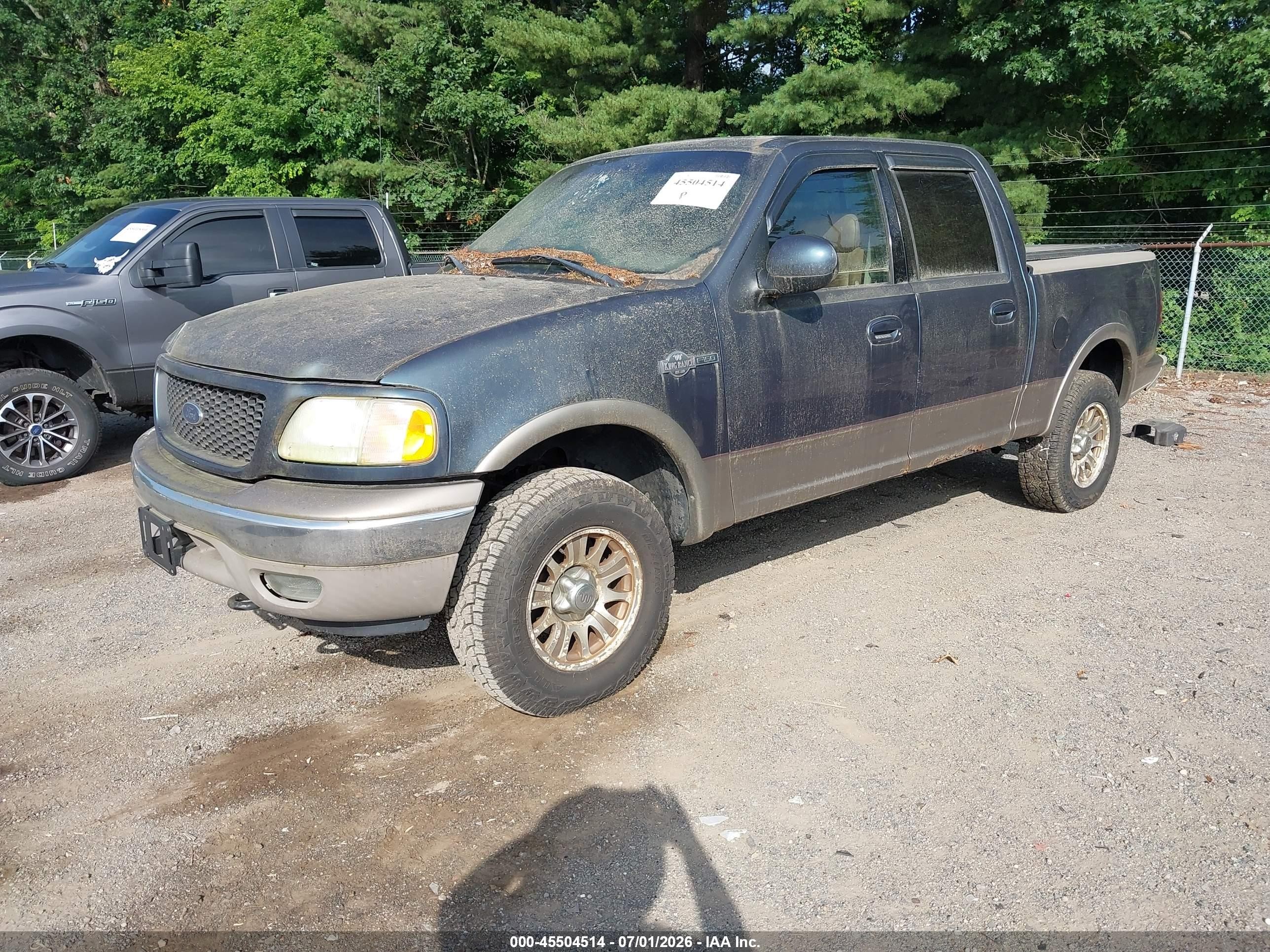 2002 Ford F-150 Lariat/xlt Blue vin: 1FTRW08L12KA83708