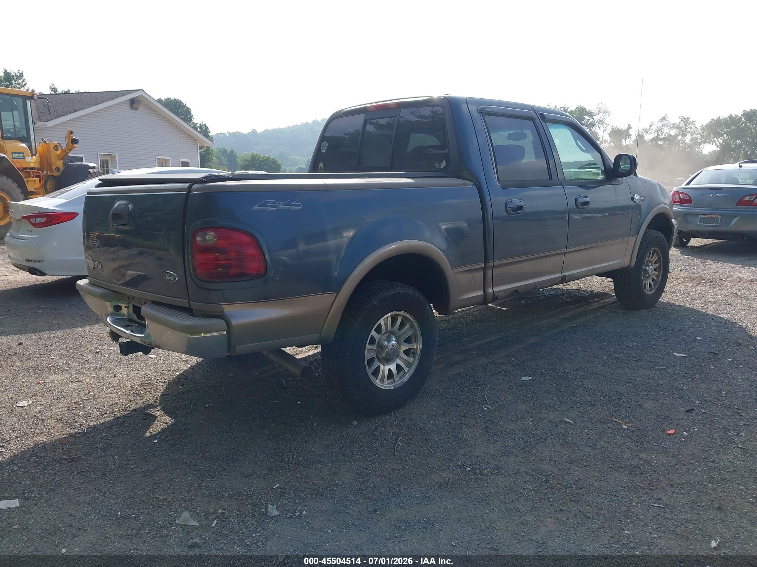 2002 Ford F-150 Lariat/xlt Blue vin: 1FTRW08L12KA83708