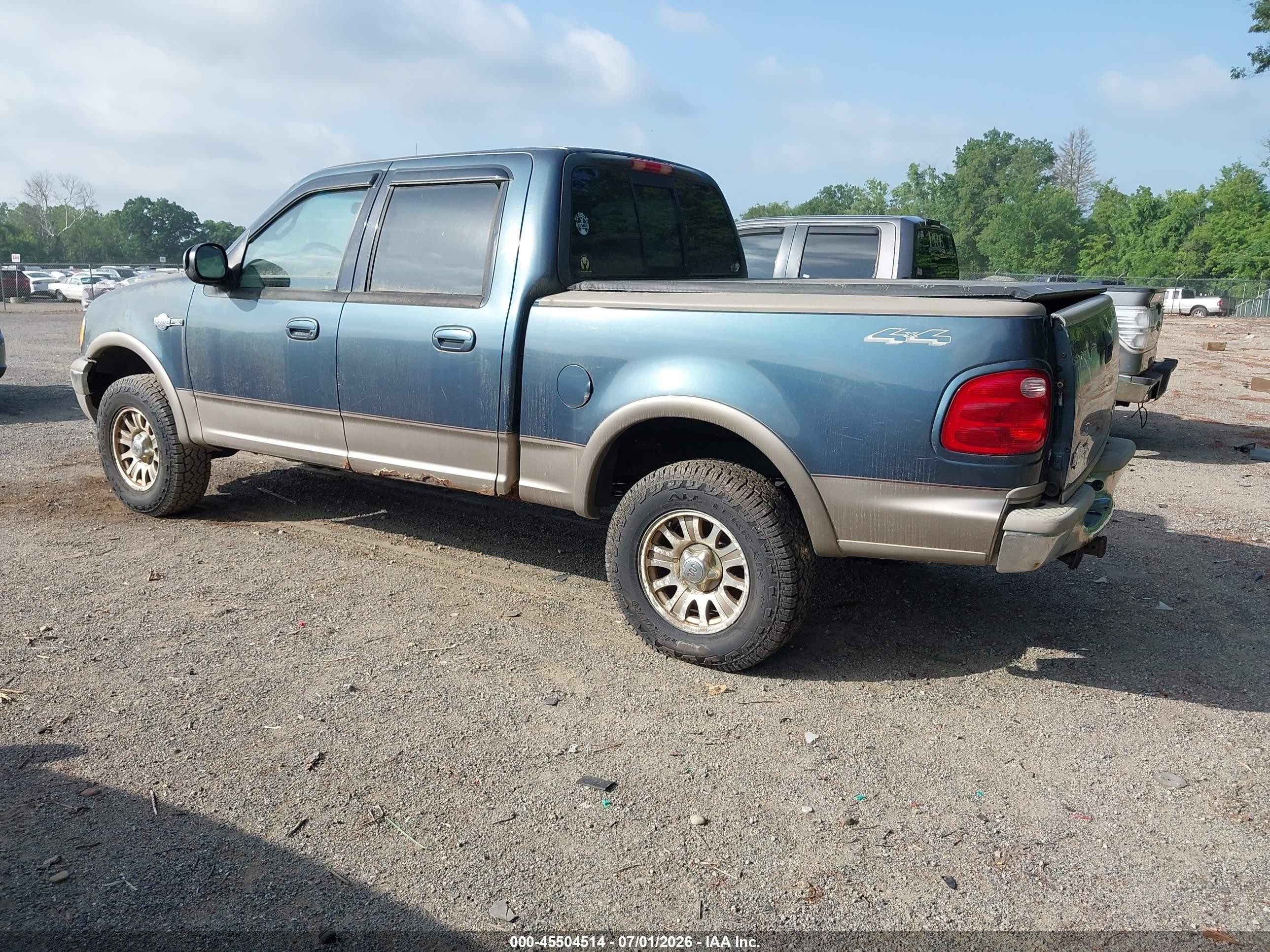 2002 Ford F-150 Lariat/xlt Blue vin: 1FTRW08L12KA83708