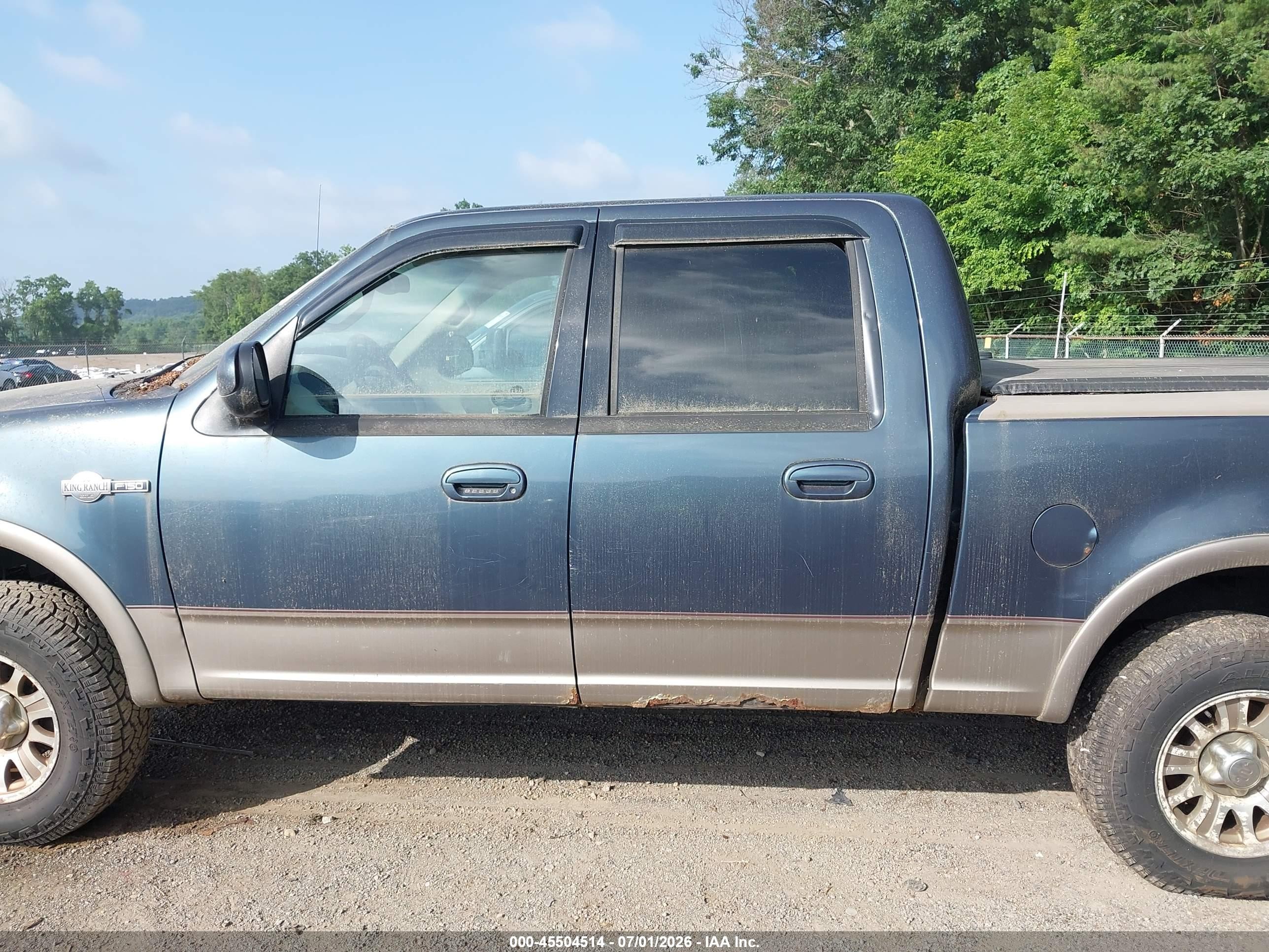 2002 Ford F-150 Lariat/xlt Blue vin: 1FTRW08L12KA83708