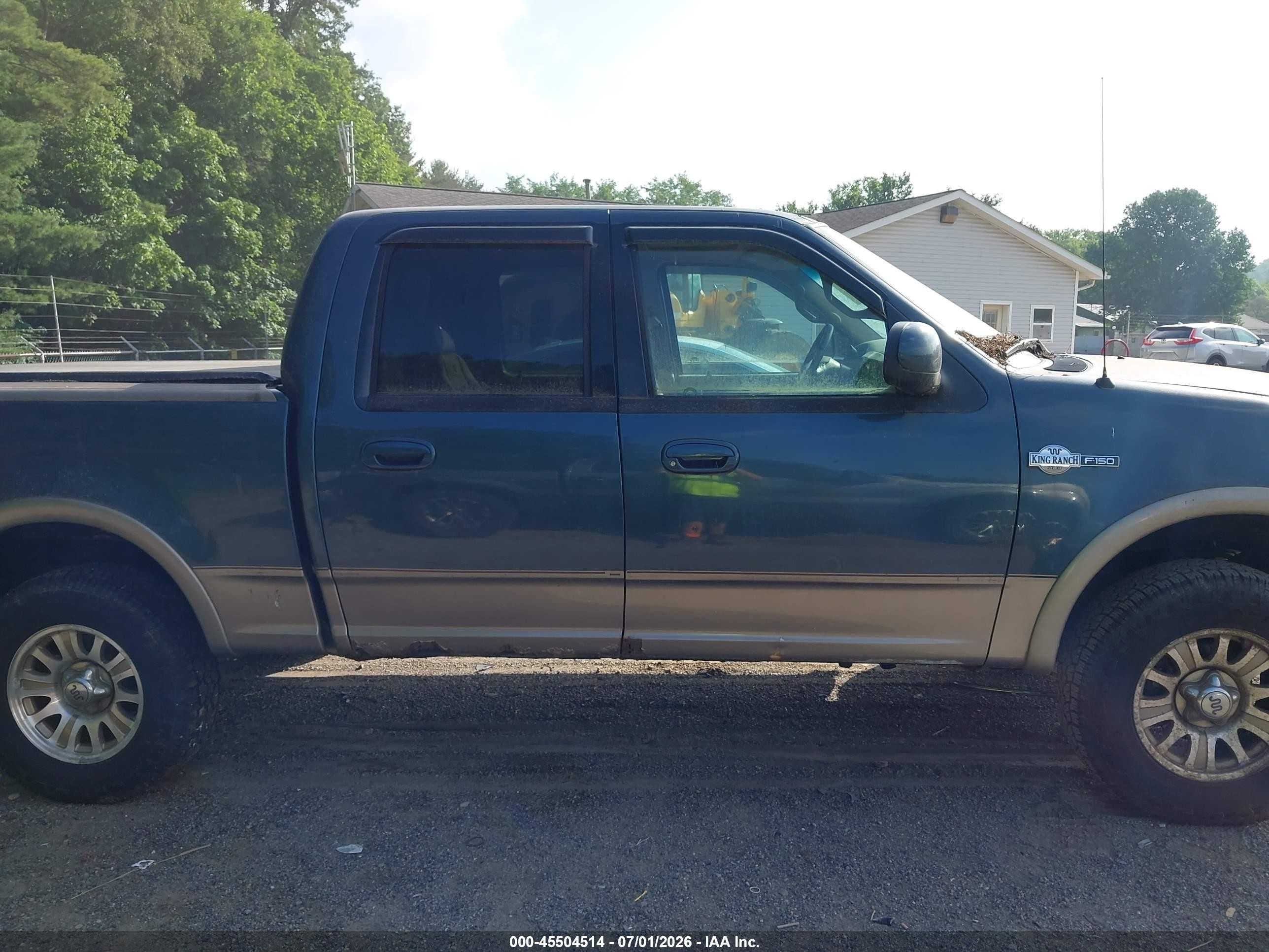 2002 Ford F-150 Lariat/xlt Blue vin: 1FTRW08L12KA83708