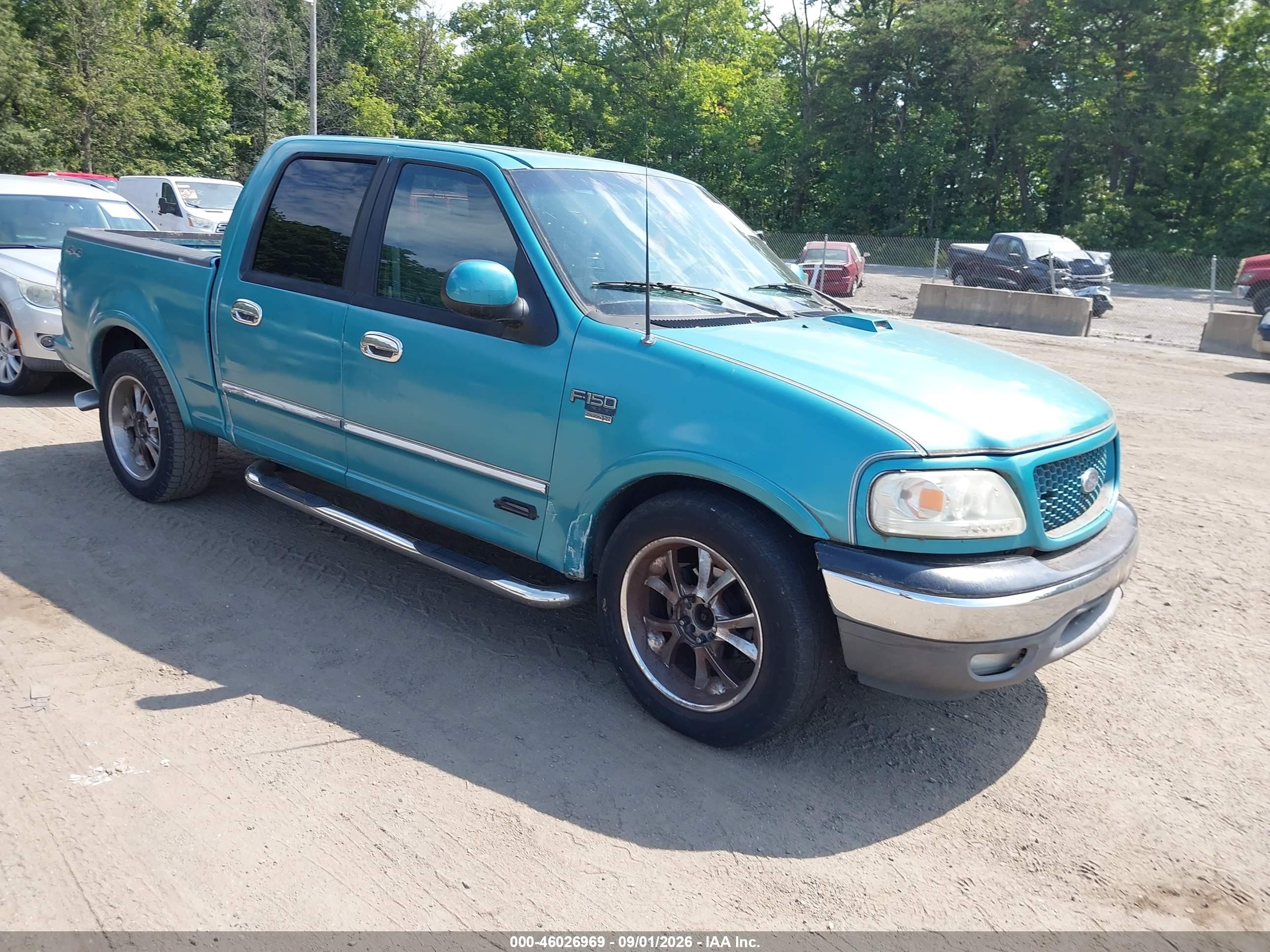 2002 Ford F-150 Lariat/xlt Бирюзовый vin: 1FTRW08L12KB68810