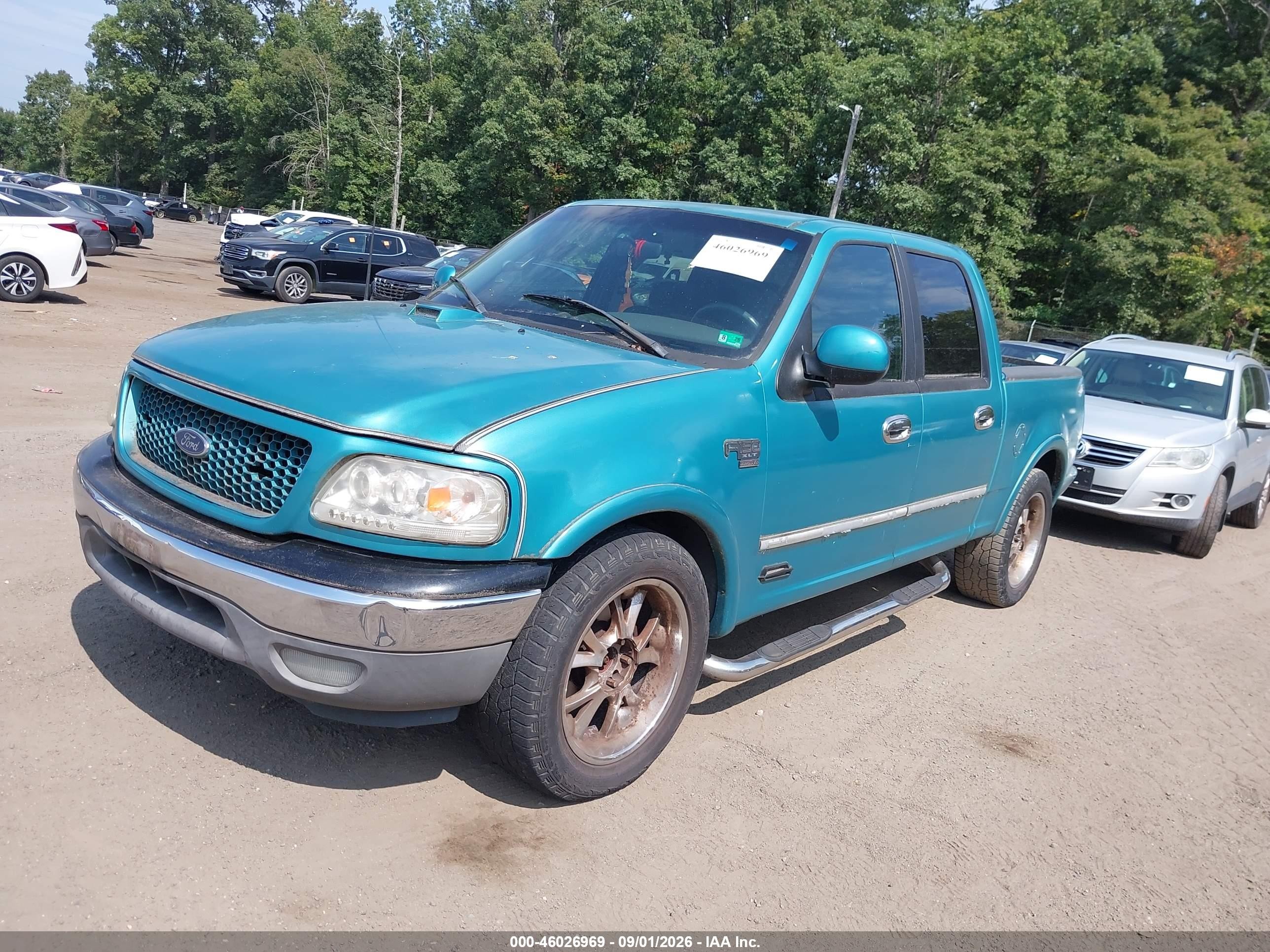 2002 Ford F-150 Lariat/xlt Бирюзовый vin: 1FTRW08L12KB68810