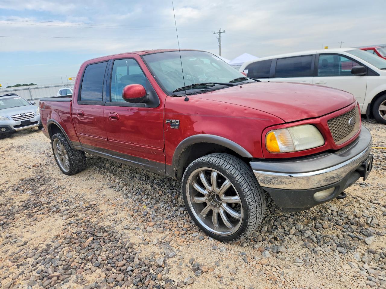 2002 Ford F150 Supercrew Maroon vin: 1FTRW08L12KE43494
