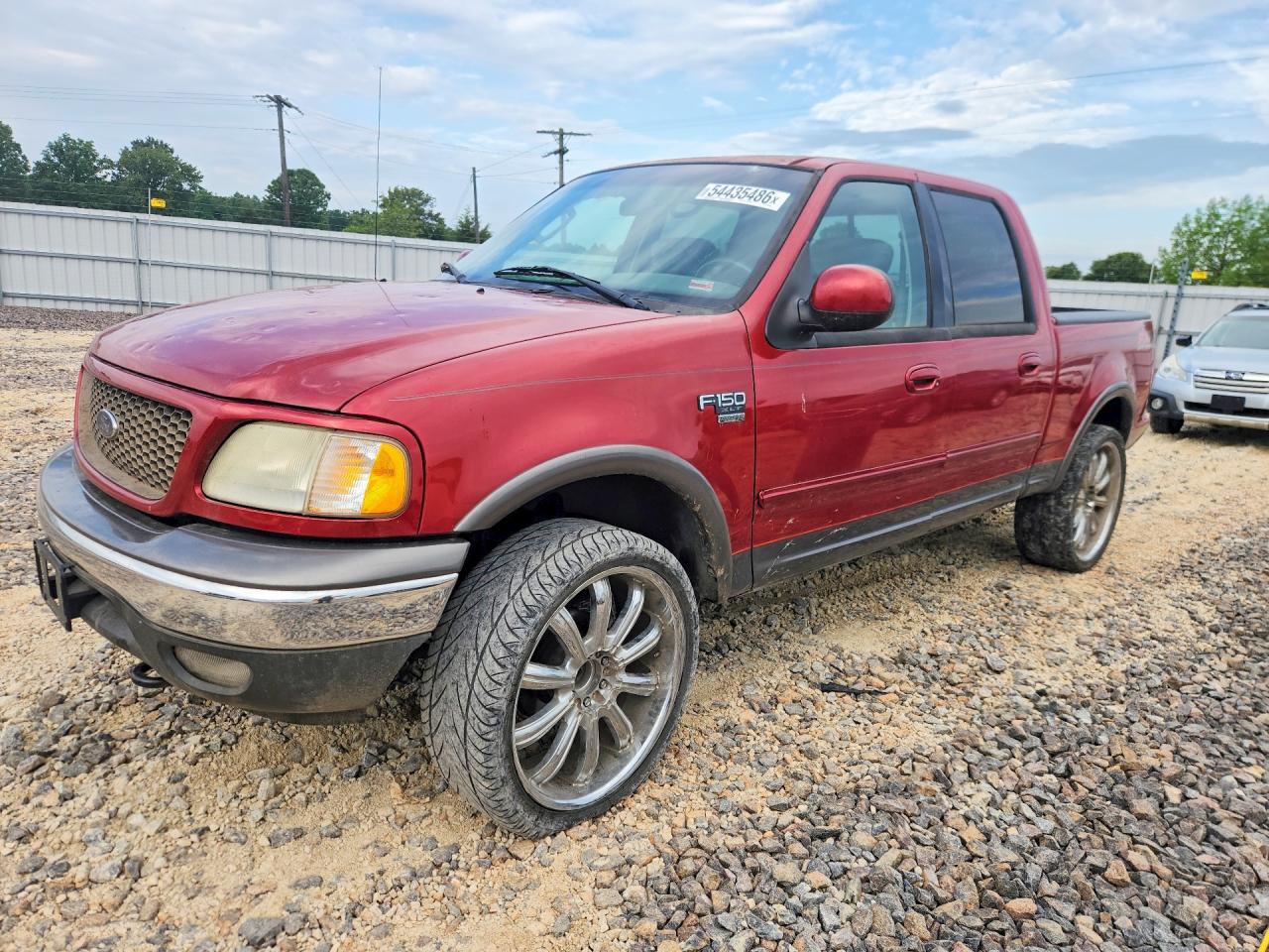 2002 Ford F150 Supercrew Maroon vin: 1FTRW08L12KE43494