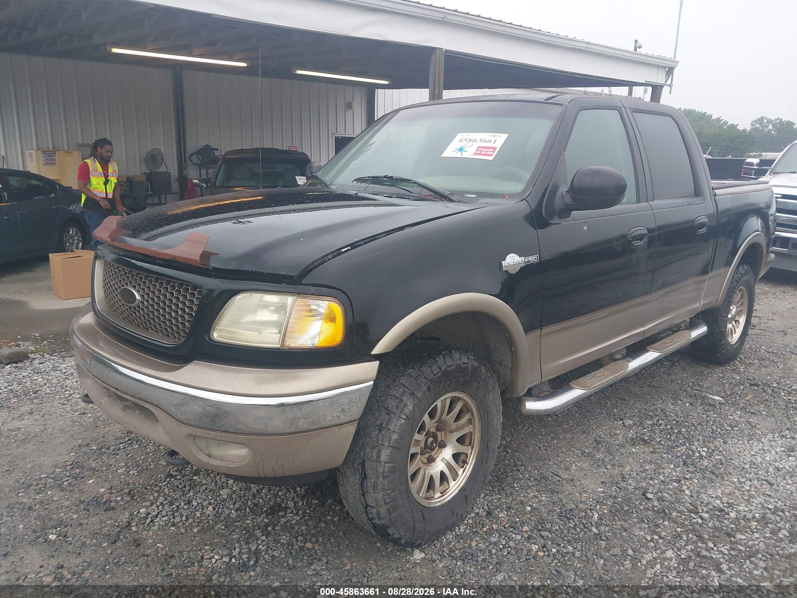2003 Ford F-150 Lariat/xlt Black vin: 1FTRW08L13KC89306