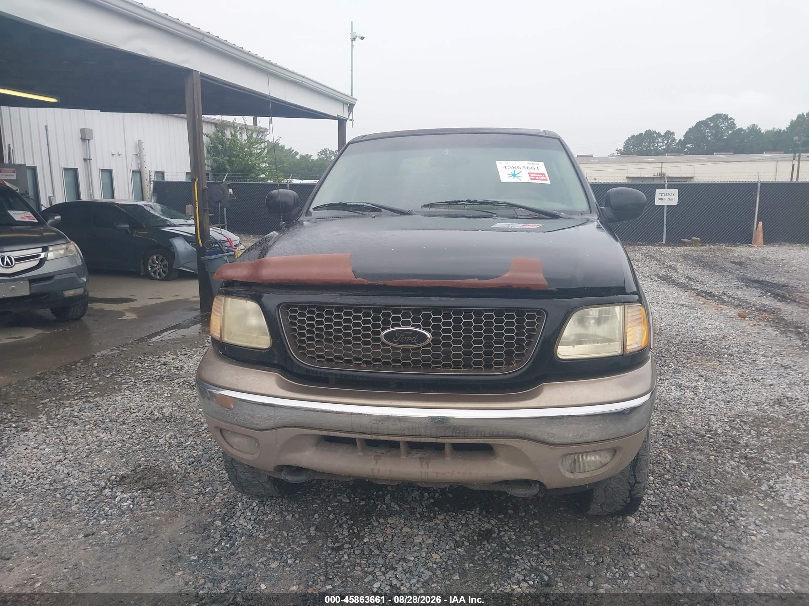 2003 Ford F-150 Lariat/xlt Black vin: 1FTRW08L13KC89306