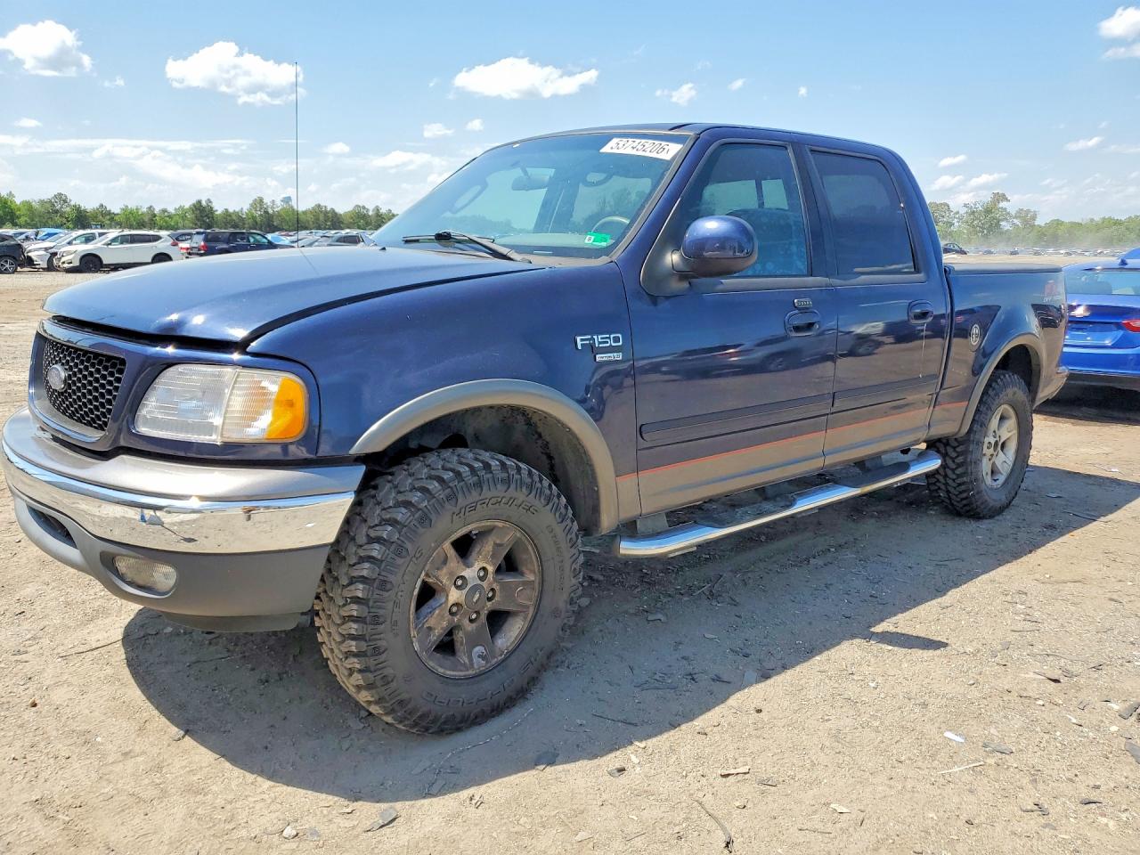 2003 Ford F150 Supercrew Blue vin: 1FTRW08L13KD60892