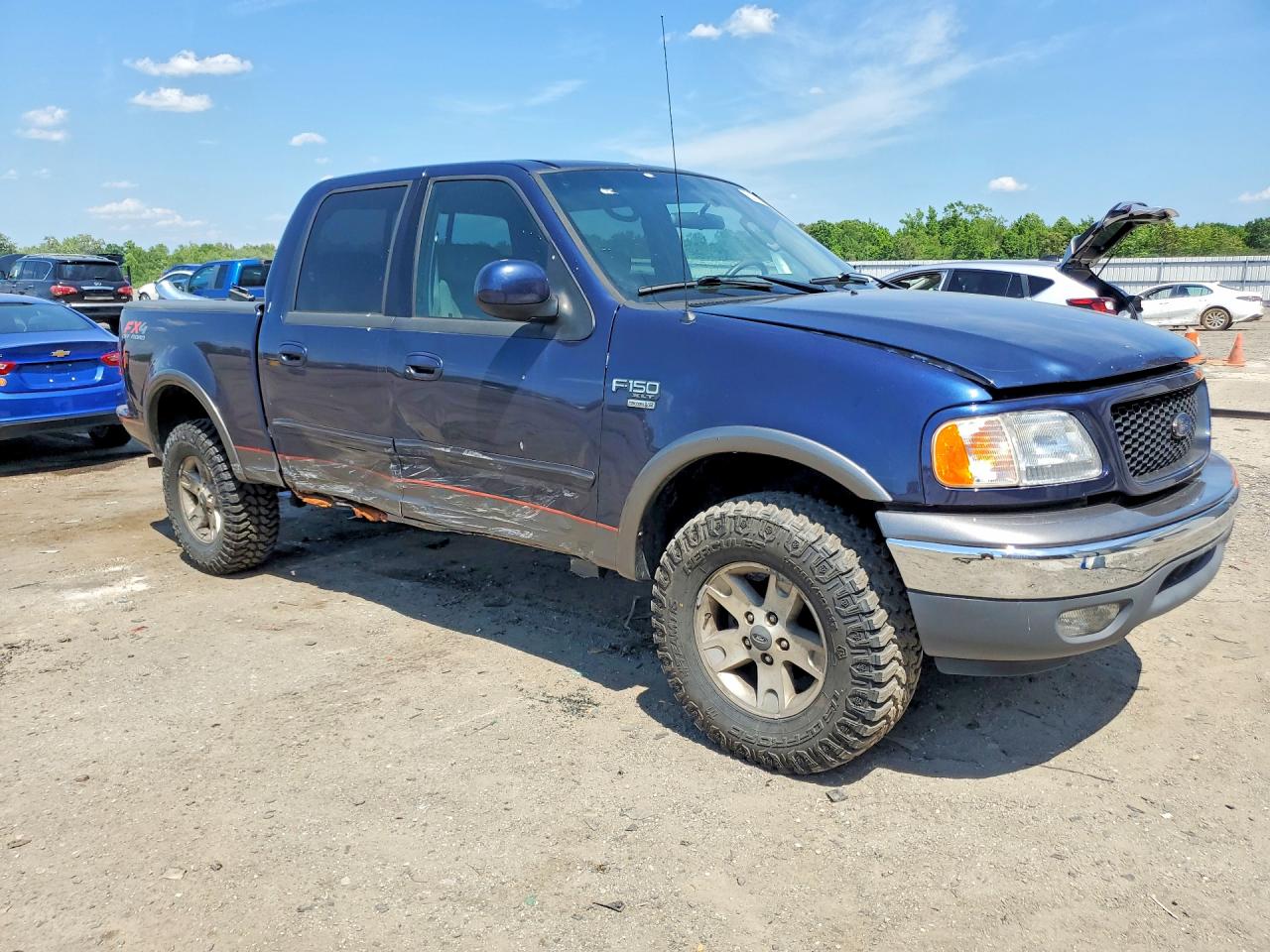 2003 Ford F150 Supercrew Blue vin: 1FTRW08L13KD60892