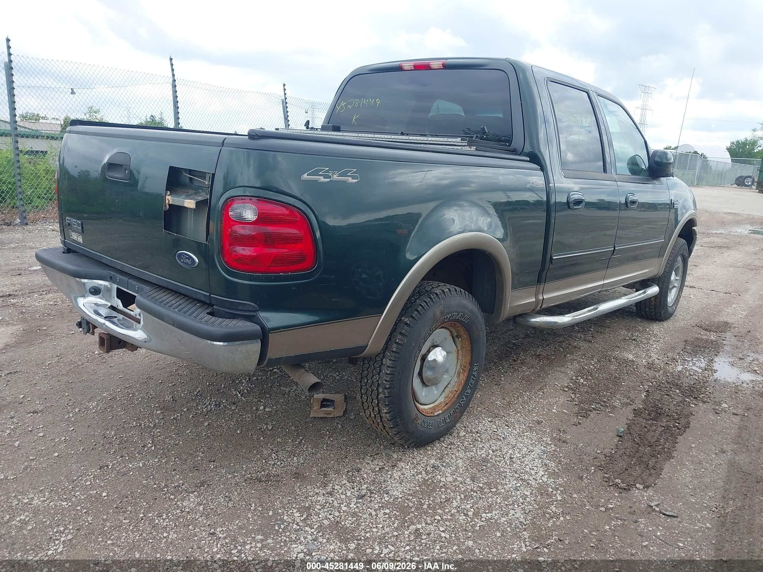 2001 Ford F-150 King Ranch Edition/lariat/xlt Green vin: 1FTRW08L21KC32643