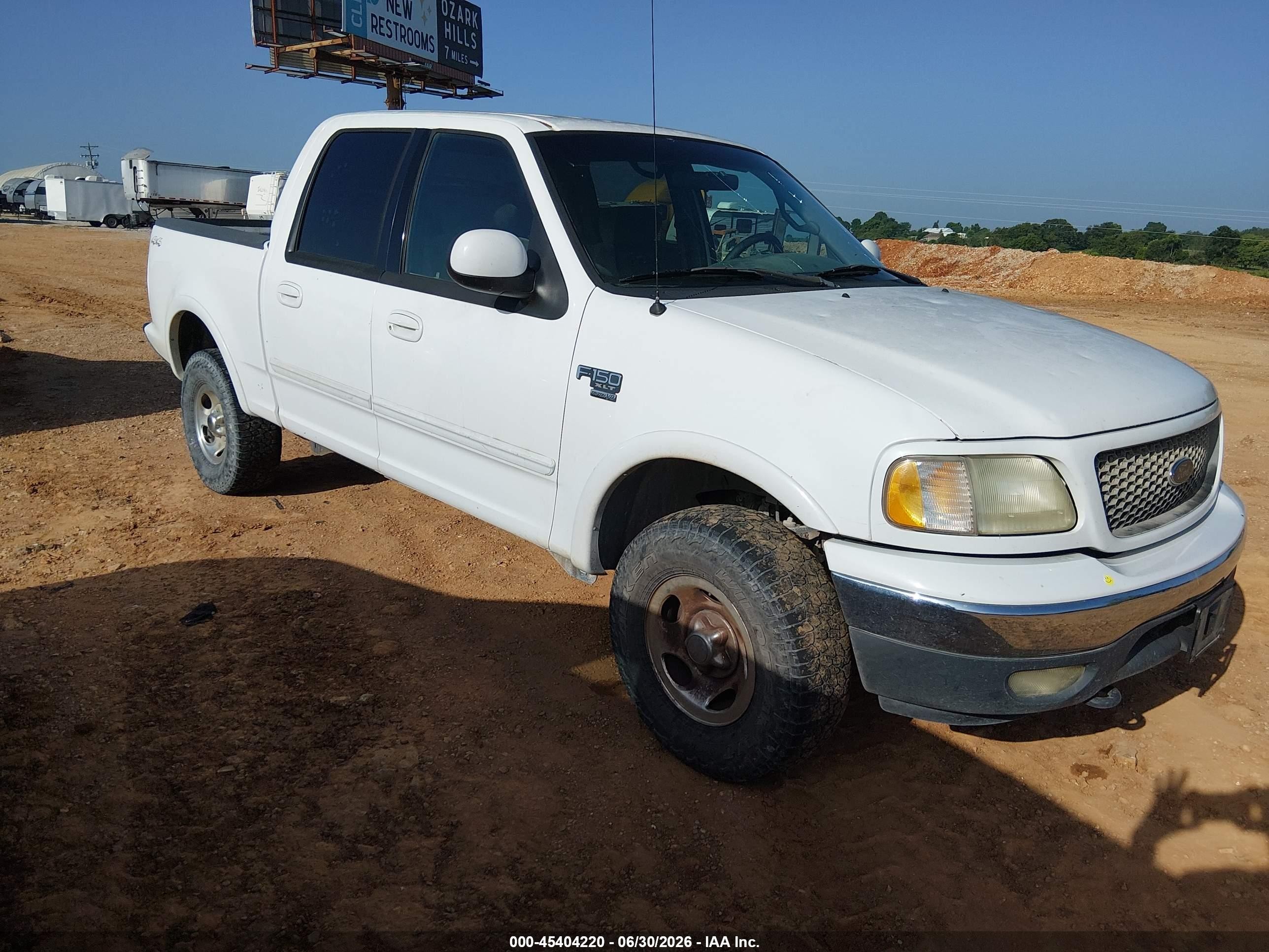 2001 Ford F-150 King Ranch Edition/lariat/xlt White vin: 1FTRW08L21KC49720
