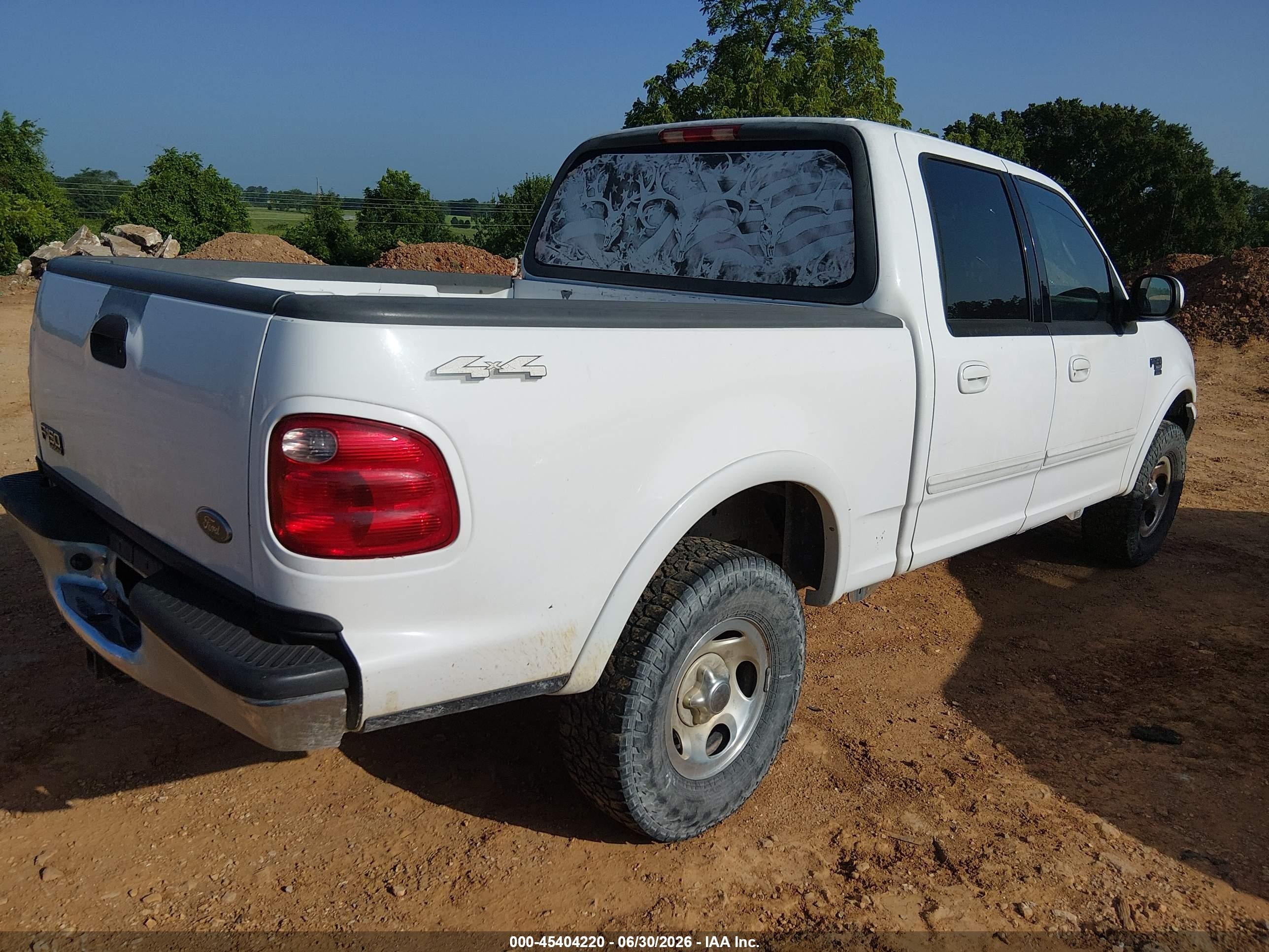 2001 Ford F-150 King Ranch Edition/lariat/xlt White vin: 1FTRW08L21KC49720