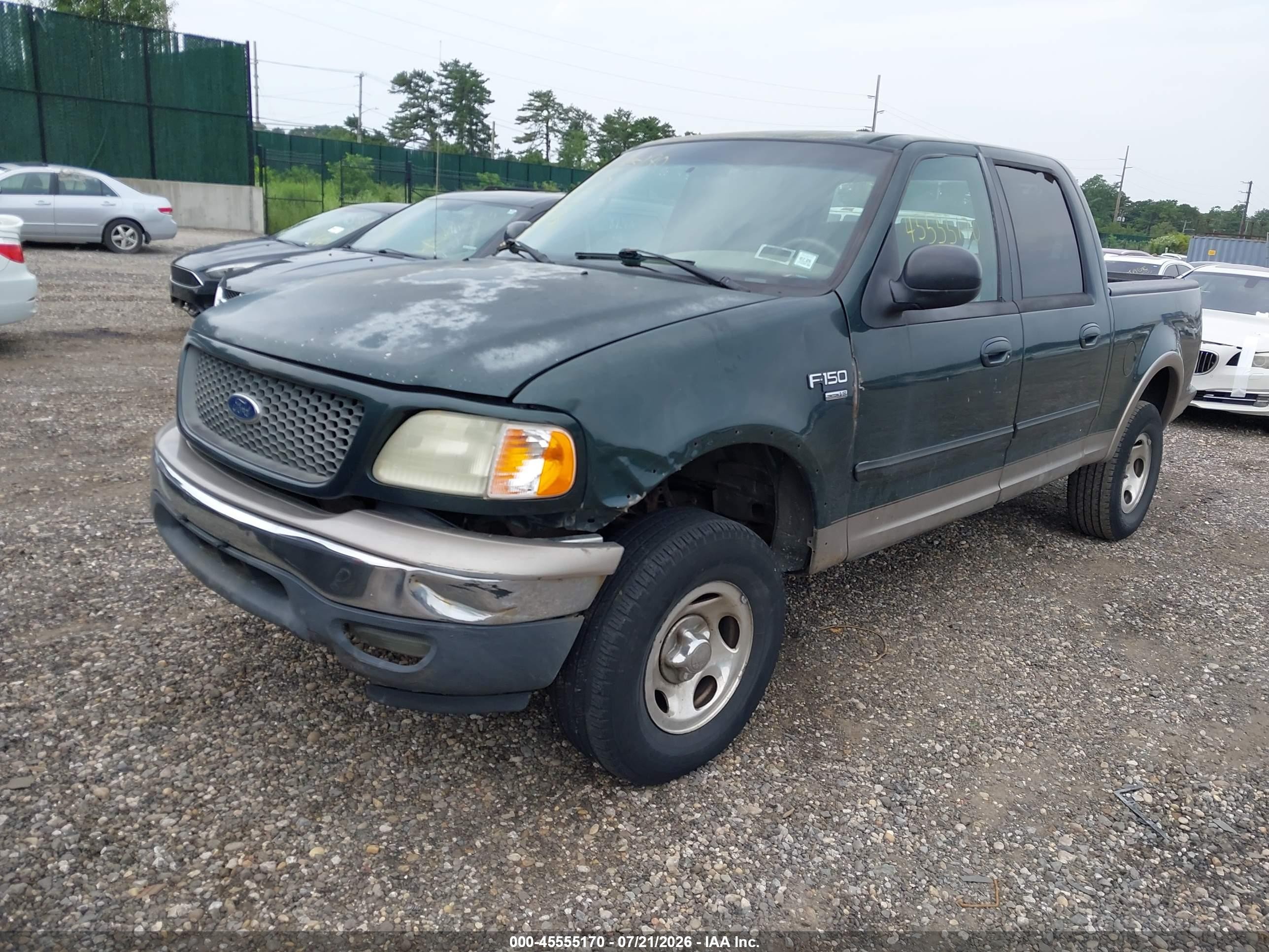 2001 Ford F-150 King Ranch Edition/lariat/xlt Green vin: 1FTRW08L21KC62192
