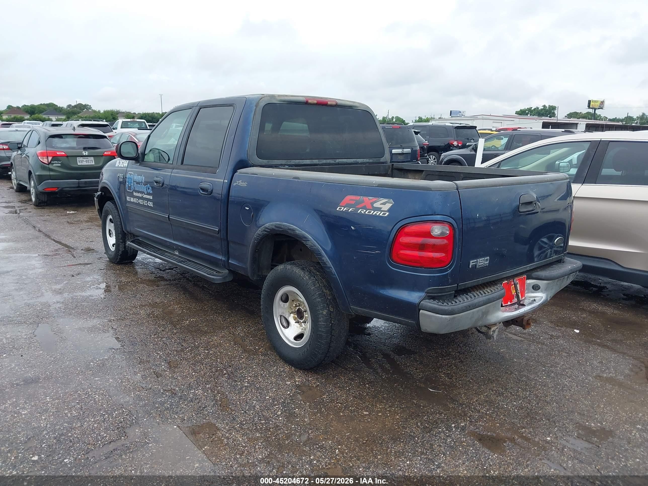 2002 Ford F-150 Lariat/xlt Dark Blue vin: 1FTRW08L22KB27442