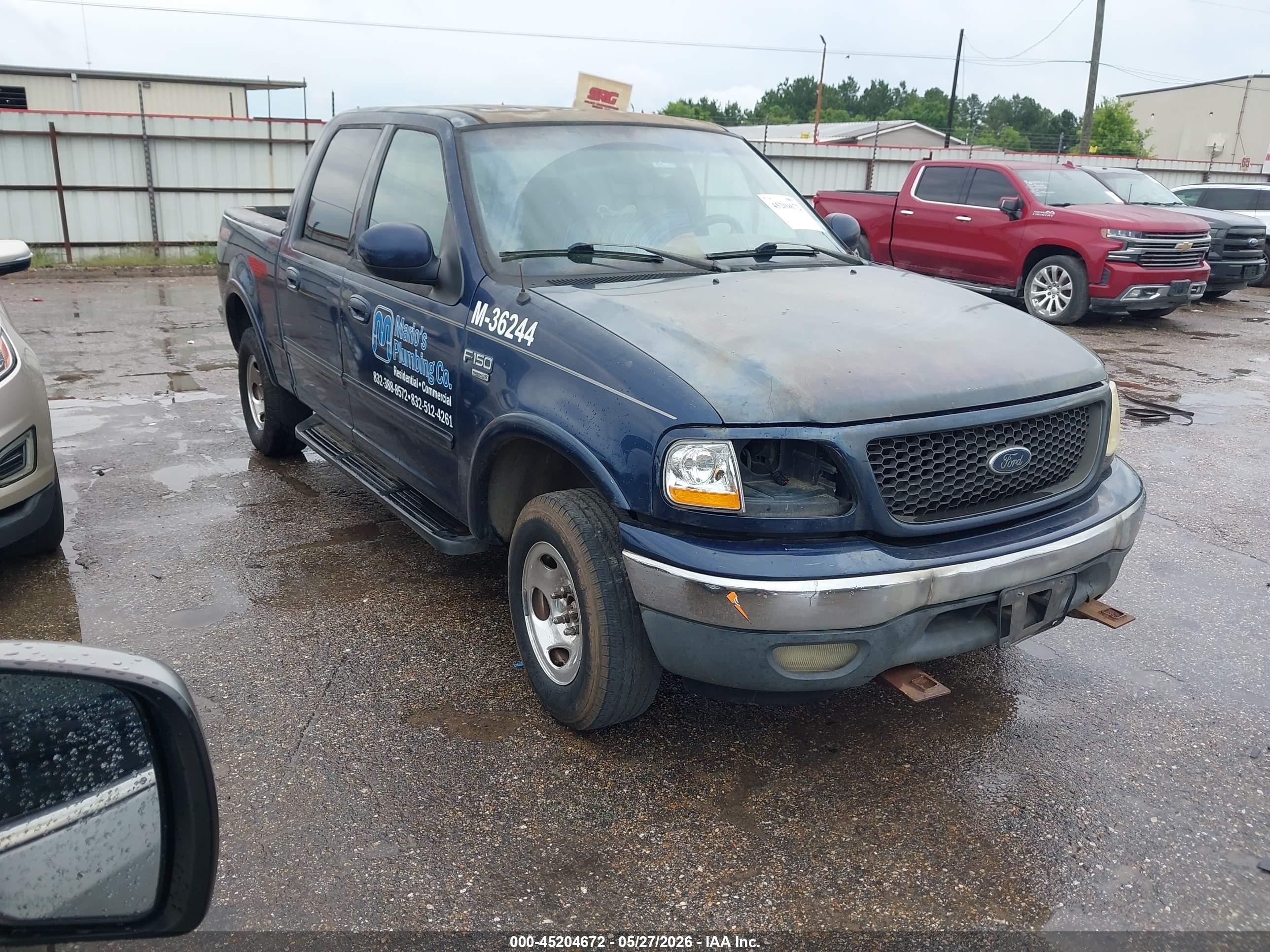 2002 Ford F-150 Lariat/xlt Dark Blue vin: 1FTRW08L22KB27442