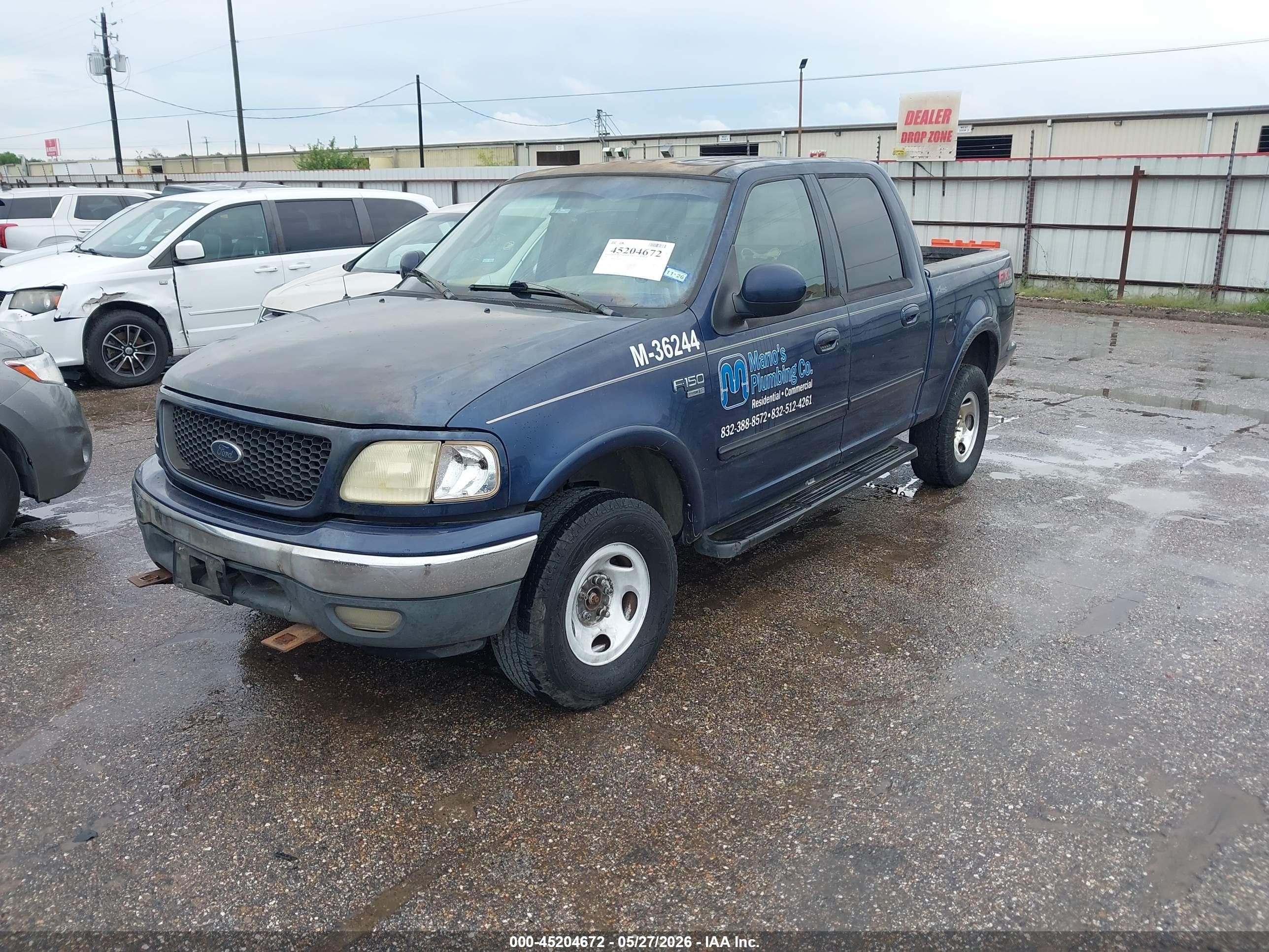 2002 Ford F-150 Lariat/xlt Dark Blue vin: 1FTRW08L22KB27442