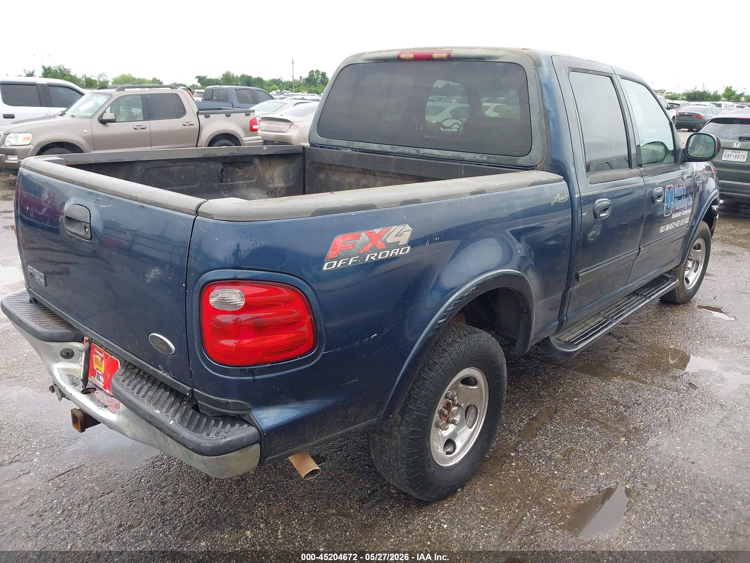 2002 Ford F-150 Lariat/xlt Dark Blue vin: 1FTRW08L22KB27442
