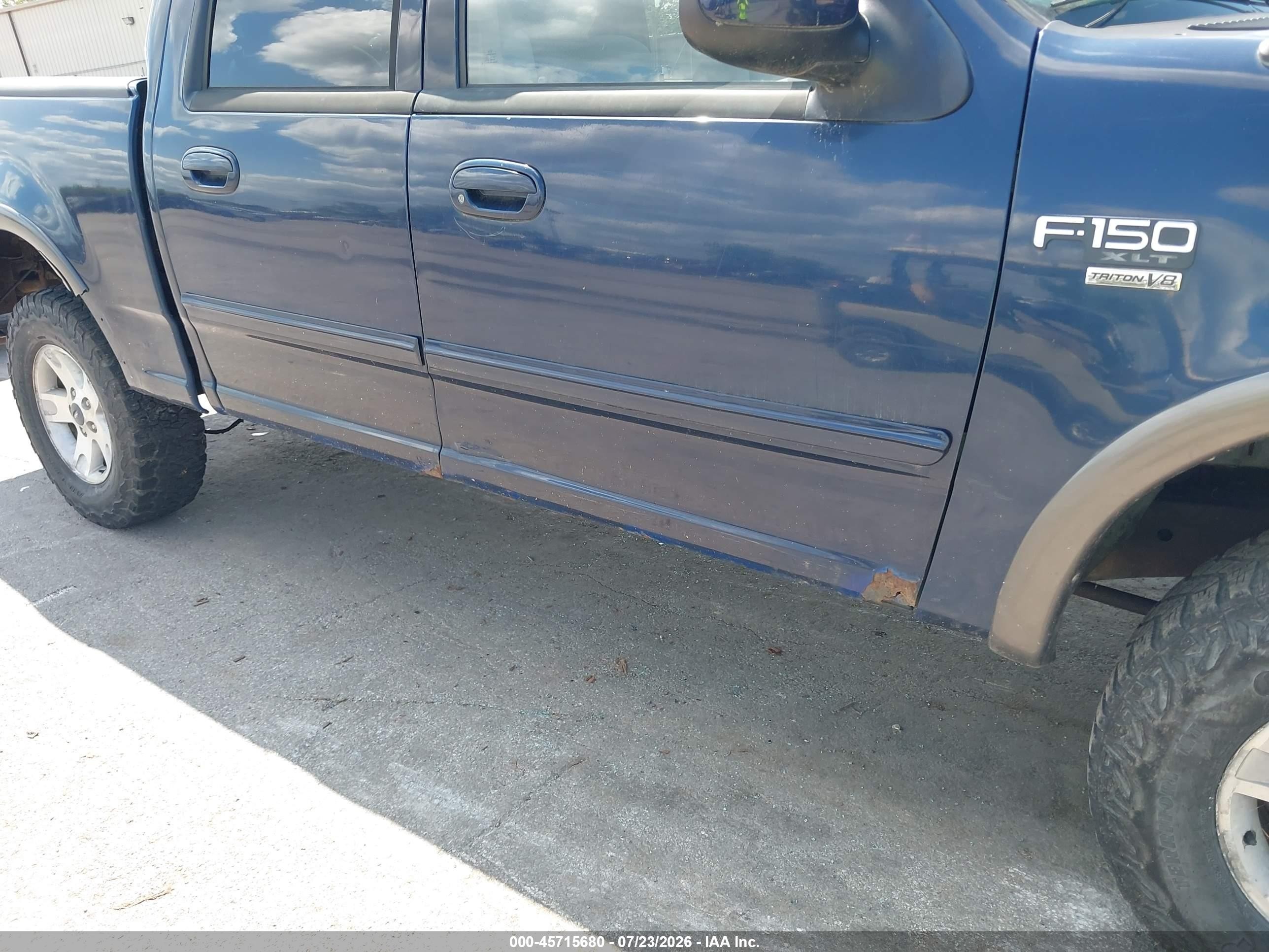 2002 Ford F-150 Lariat/xlt Blue vin: 1FTRW08L22KB94316