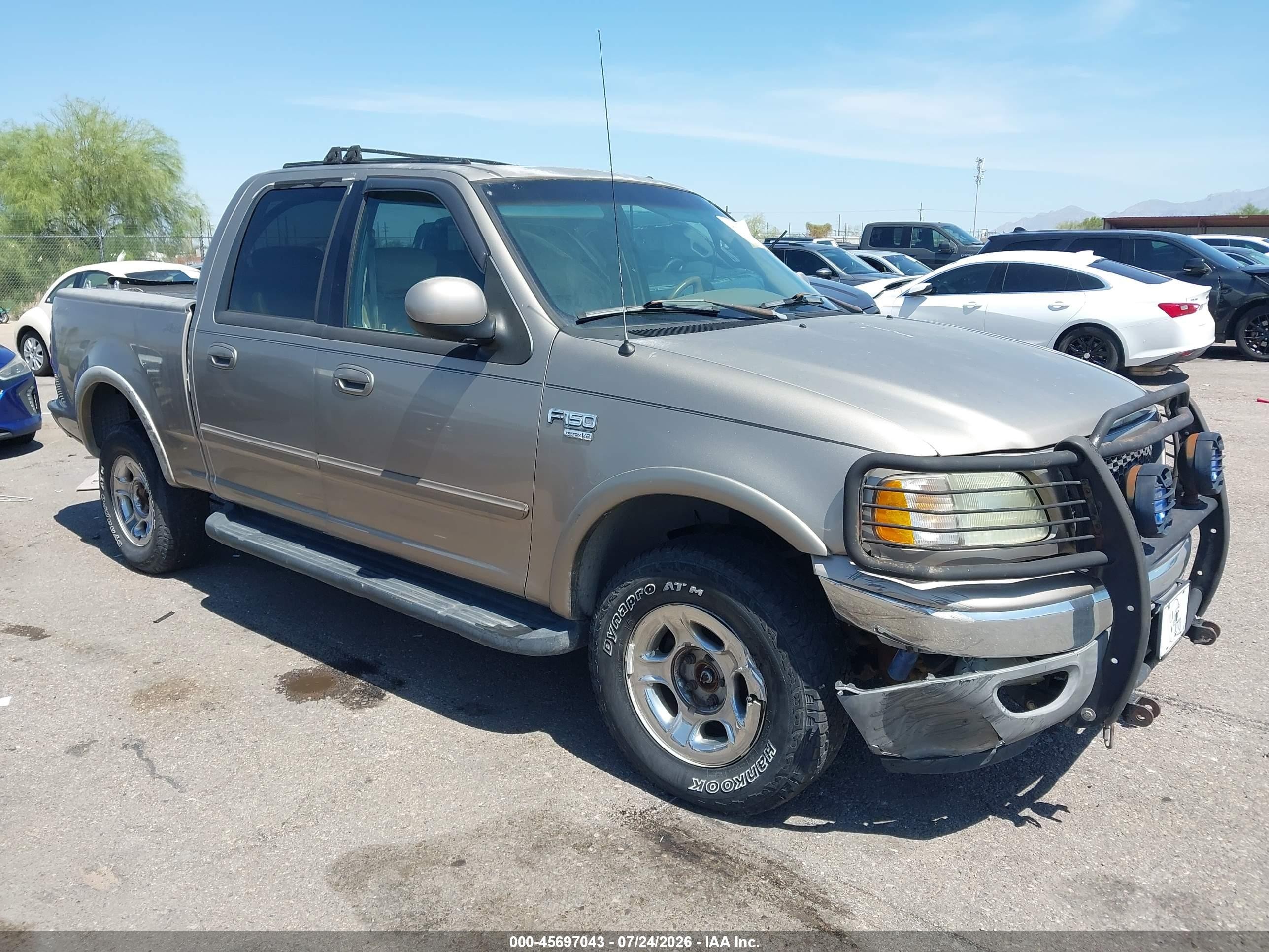 2002 Ford F-150 Lariat/xlt Champagne vin: 1FTRW08L22KC06089