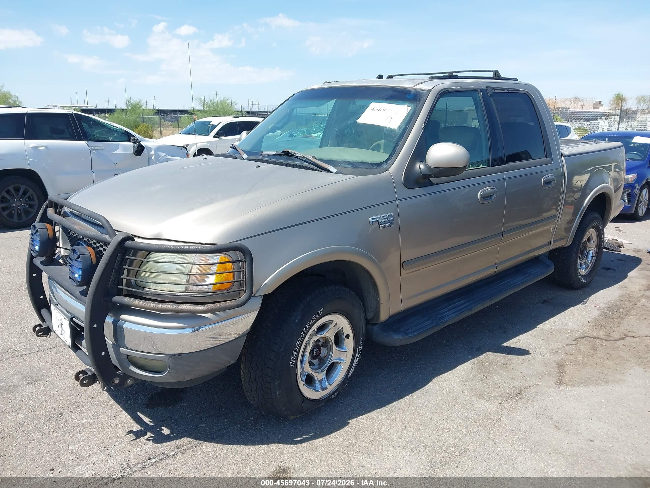 2002 Ford F-150 Lariat/xlt Champagne vin: 1FTRW08L22KC06089