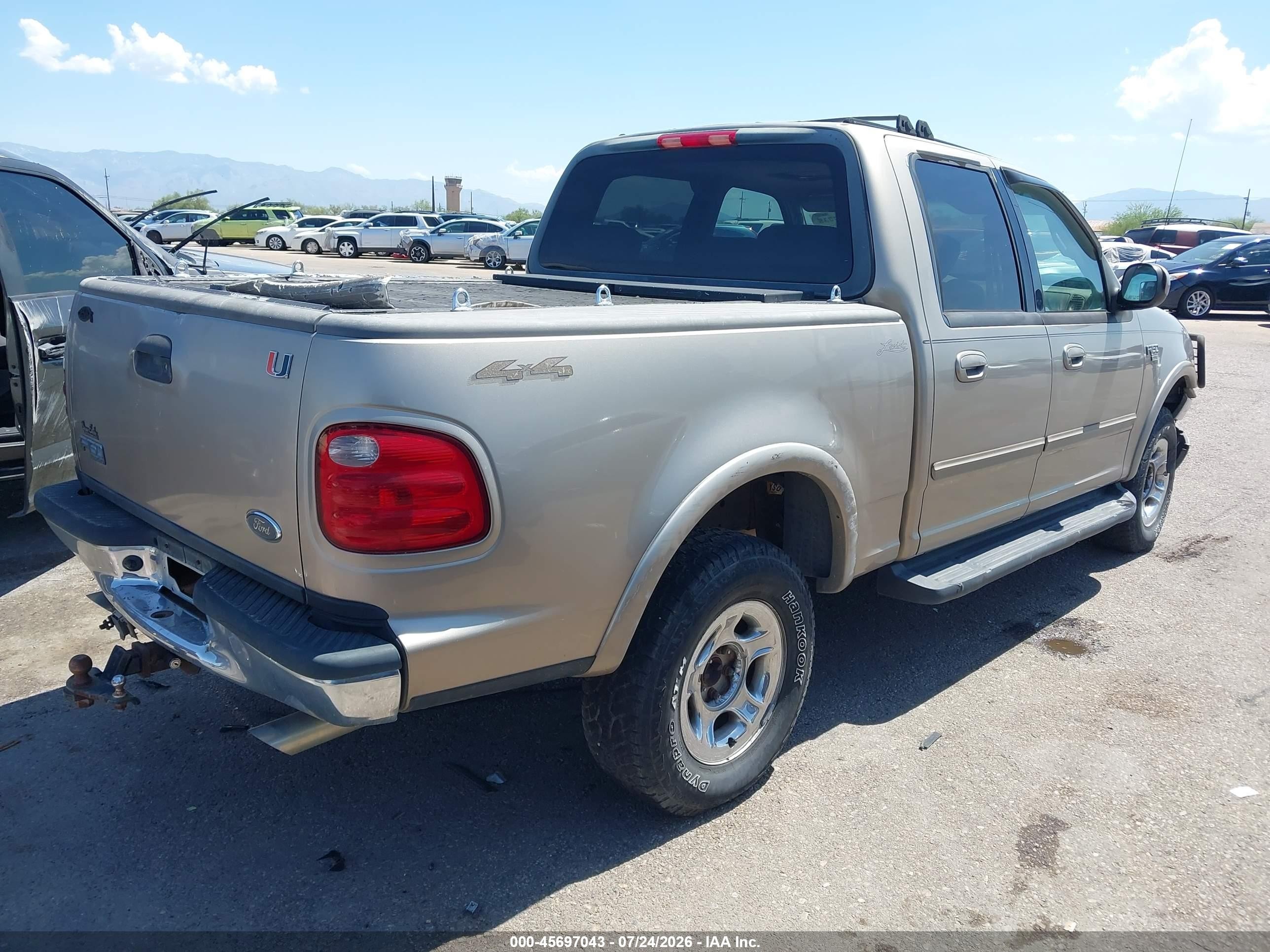 2002 Ford F-150 Lariat/xlt Champagne vin: 1FTRW08L22KC06089