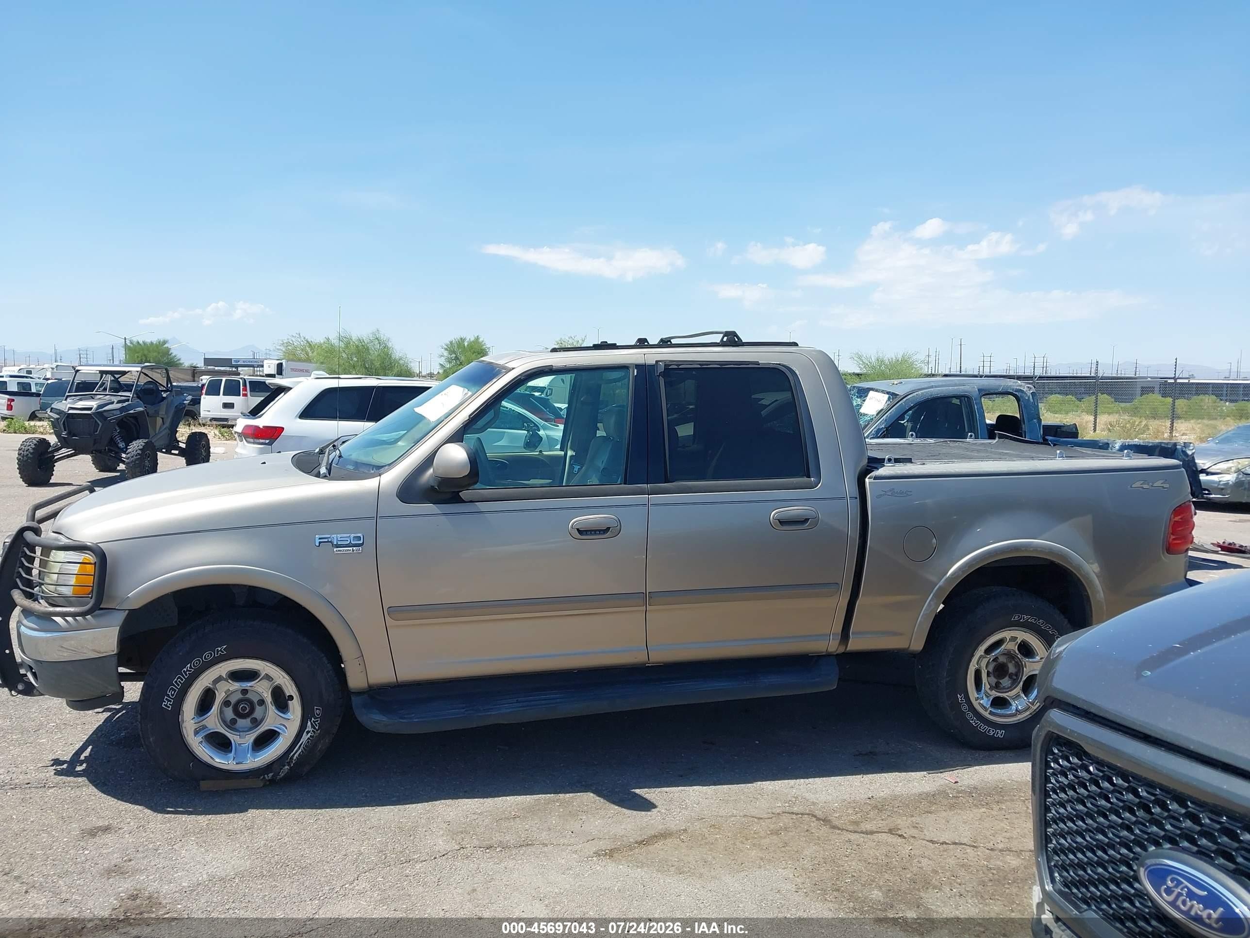 2002 Ford F-150 Lariat/xlt Champagne vin: 1FTRW08L22KC06089