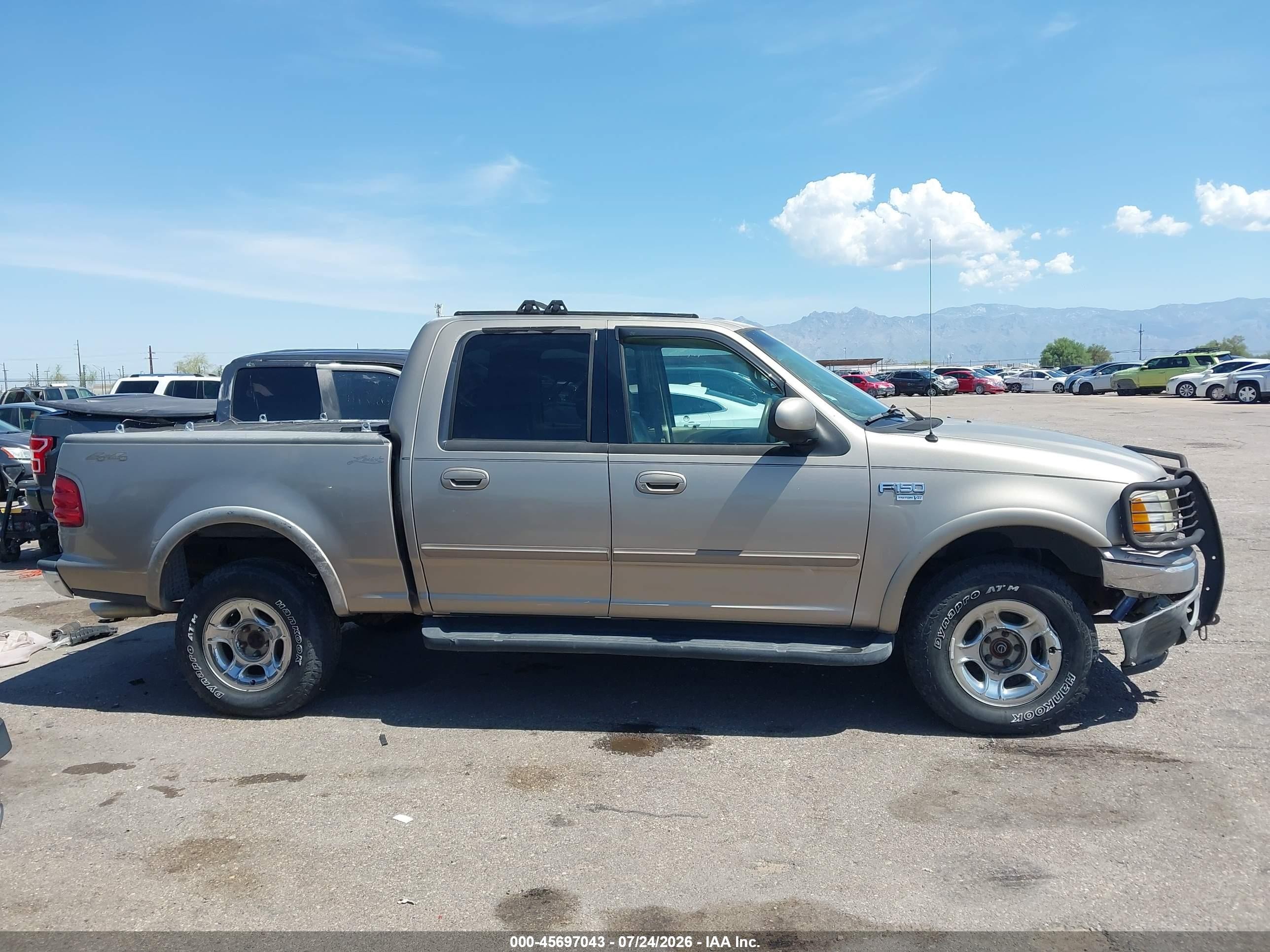 2002 Ford F-150 Lariat/xlt Champagne vin: 1FTRW08L22KC06089