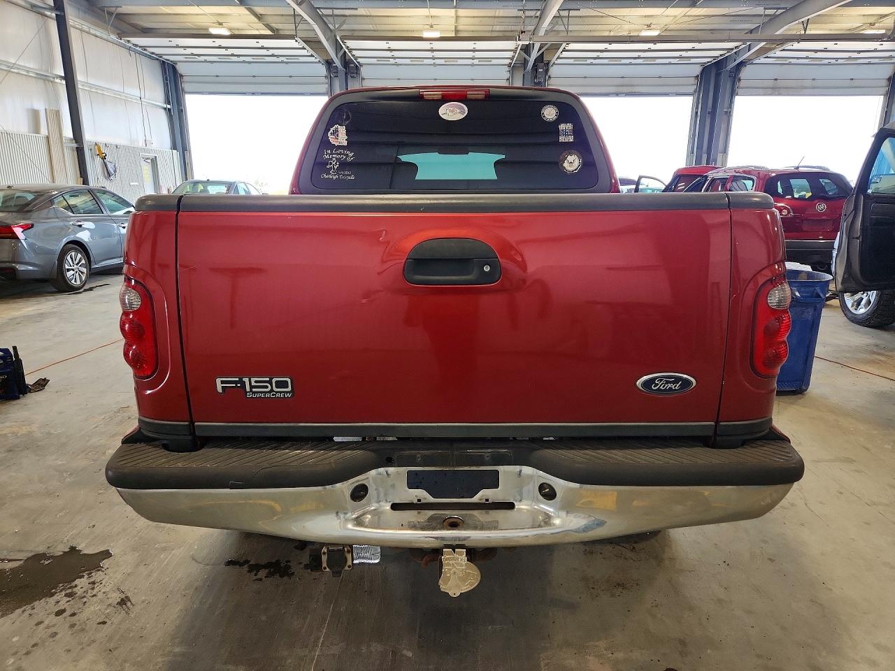 2003 Ford F150 Supercrew Red vin: 1FTRW08L23KD03780