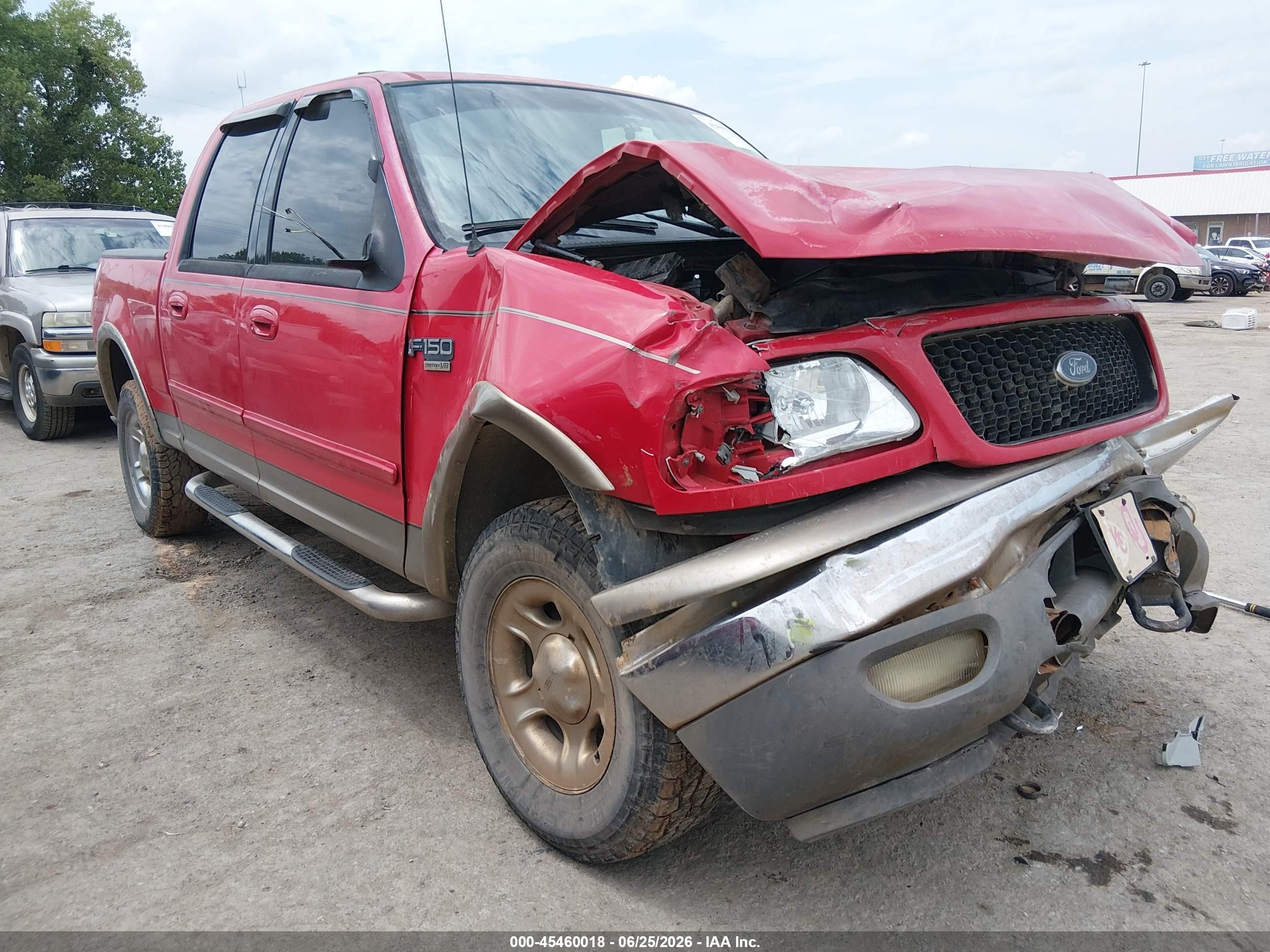 2001 Ford F-150 King Ranch Edition/lariat/xlt Red vin: 1FTRW08L31KB16254