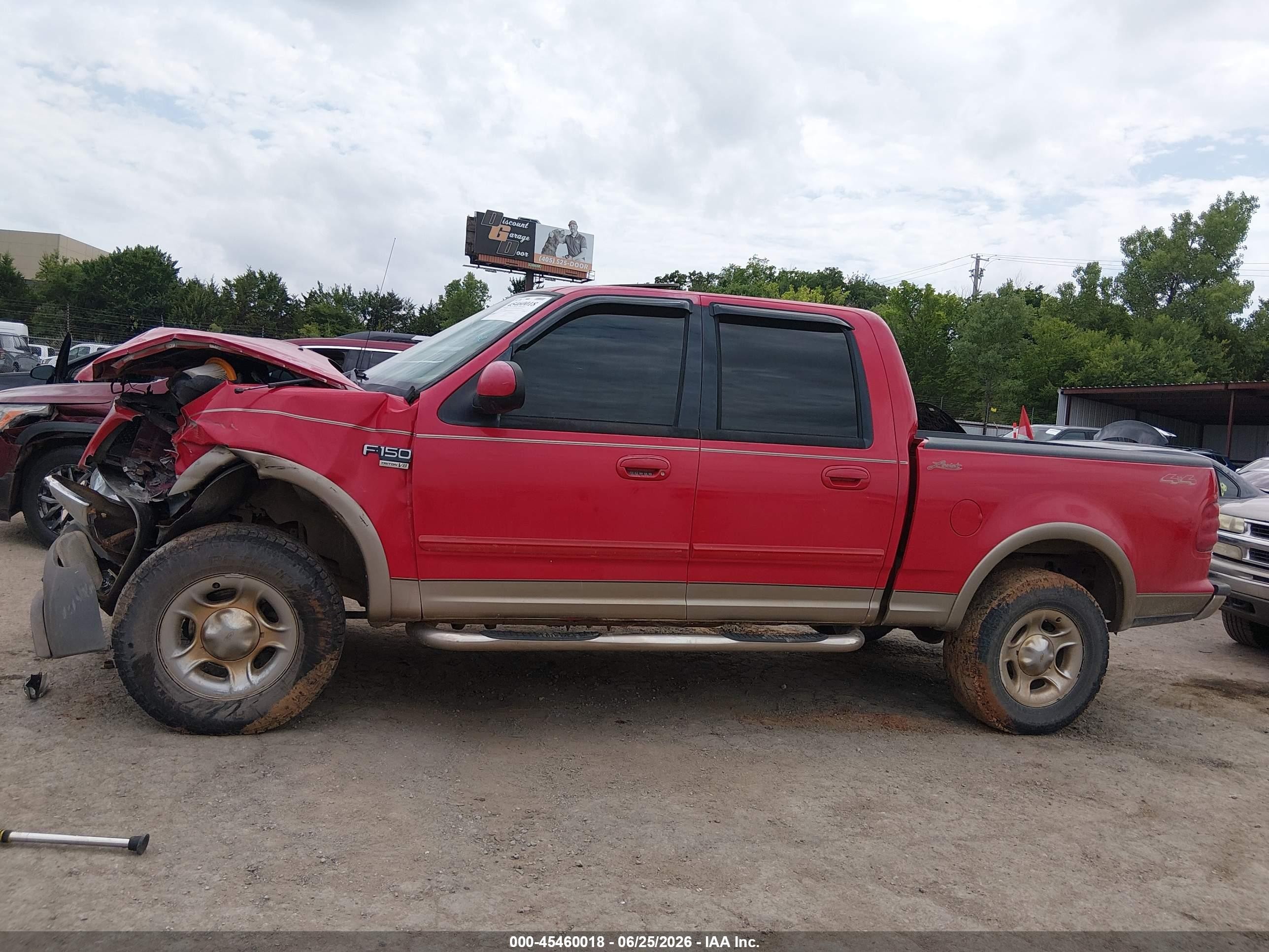 2001 Ford F-150 King Ranch Edition/lariat/xlt Red vin: 1FTRW08L31KB16254