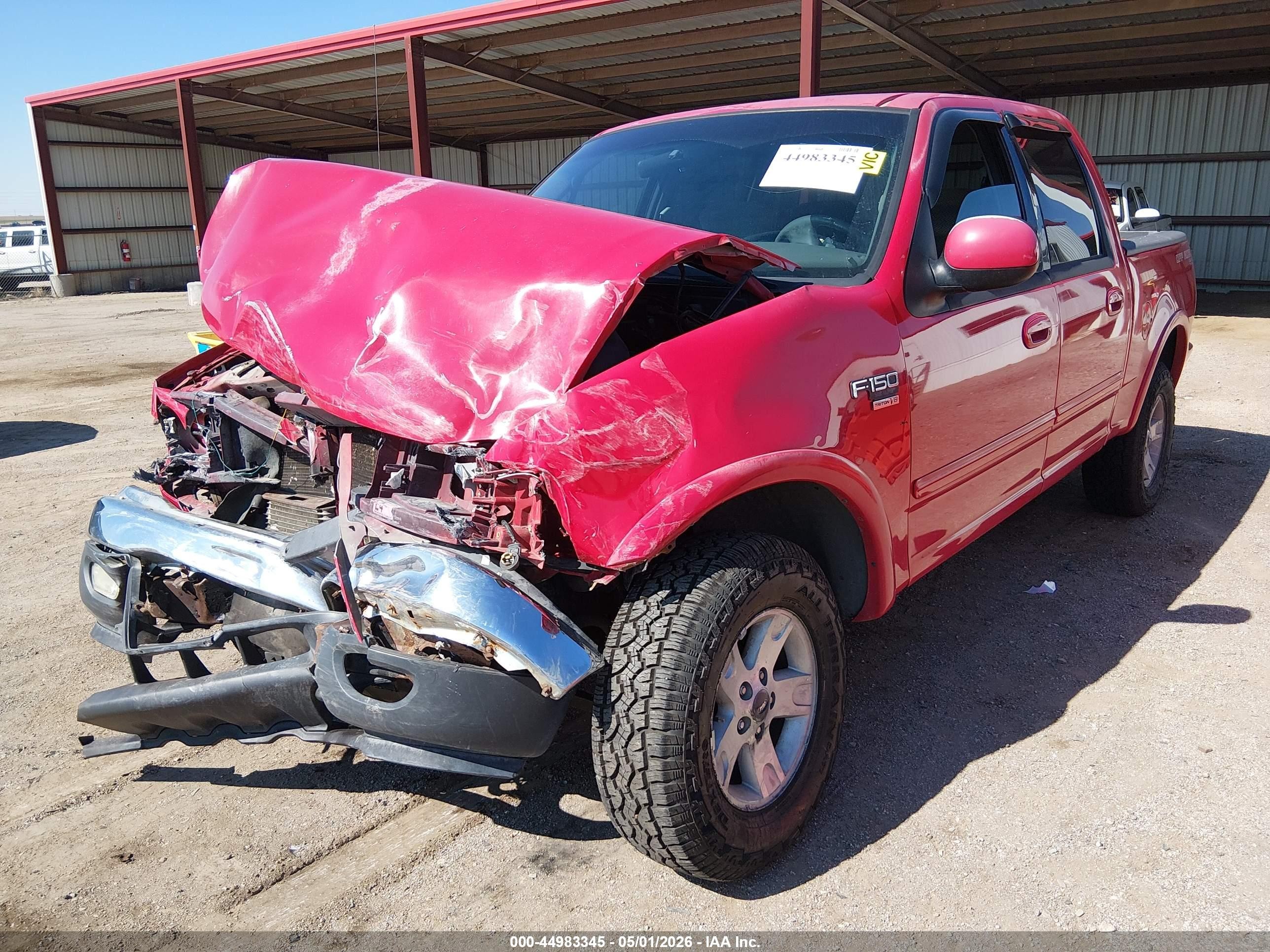 2001 Ford F-150   Red vin: 1FTRW08L31KB56205
