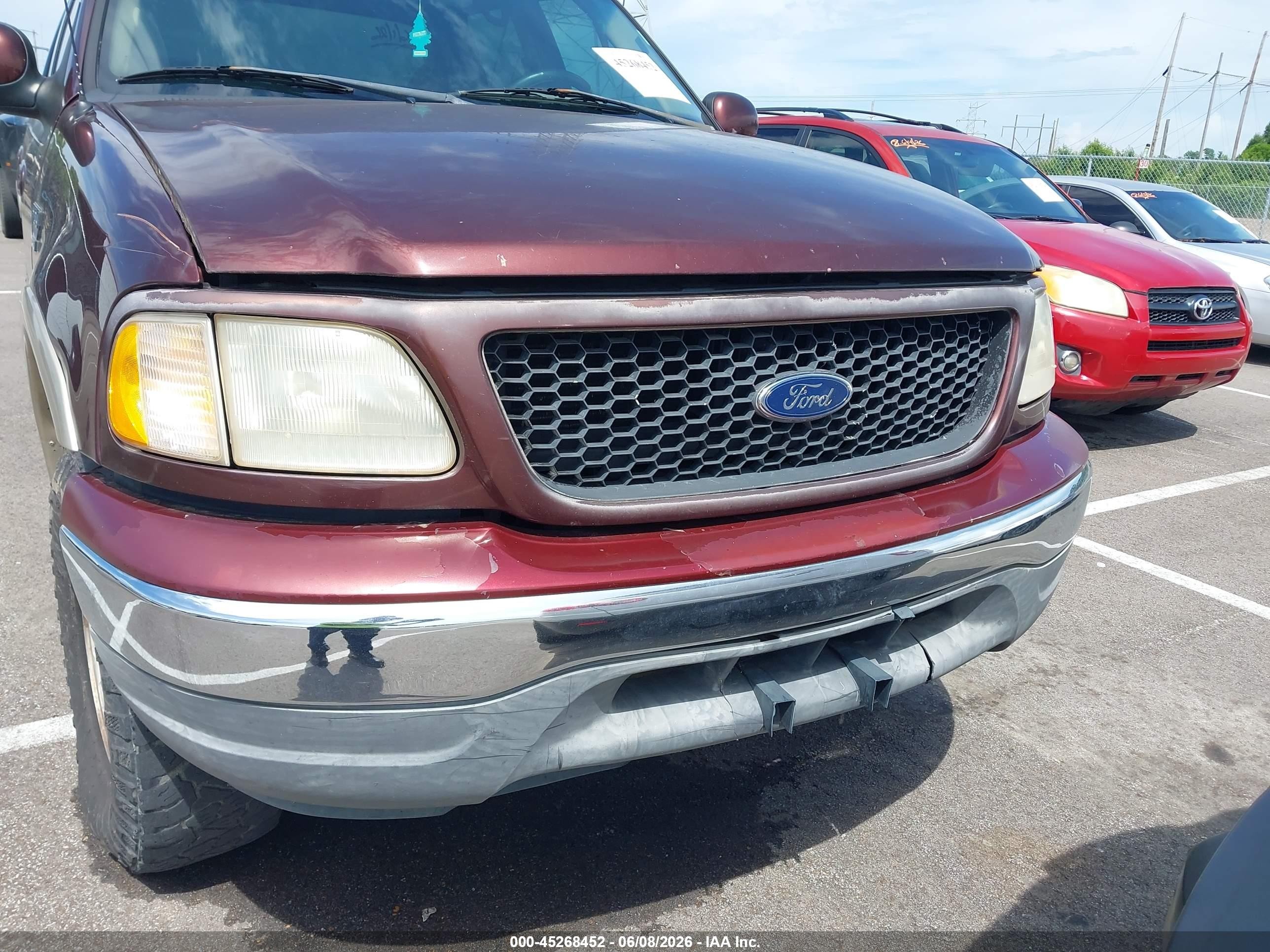 2001 Ford F-150 Supercrew King Ranch/lariat/xlt Burgundy vin: 1FTRW08L31KD55075