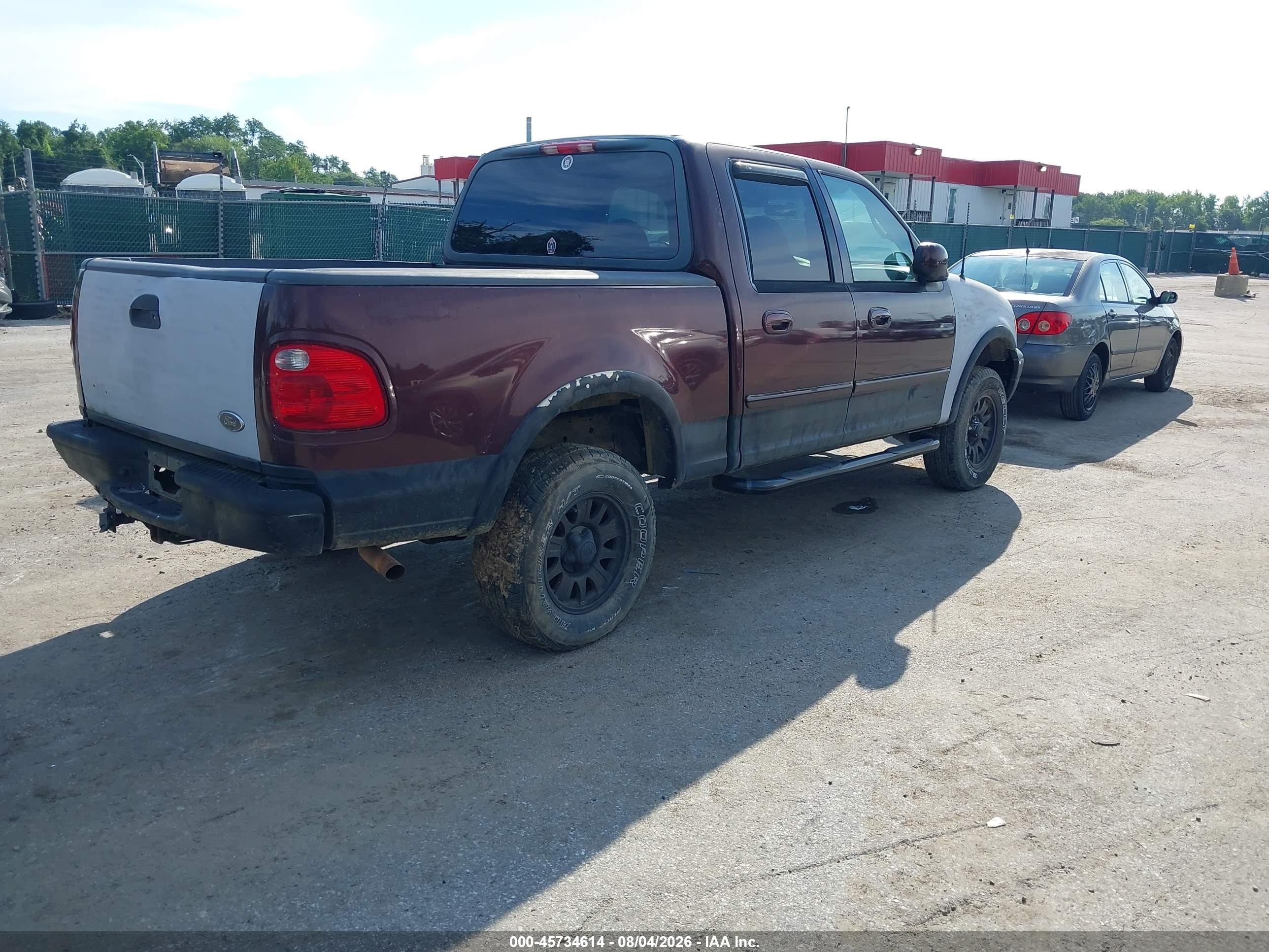 2001 Ford F-150 King Ranch Edition/lariat/xlt Maroon vin: 1FTRW08L31KD83331