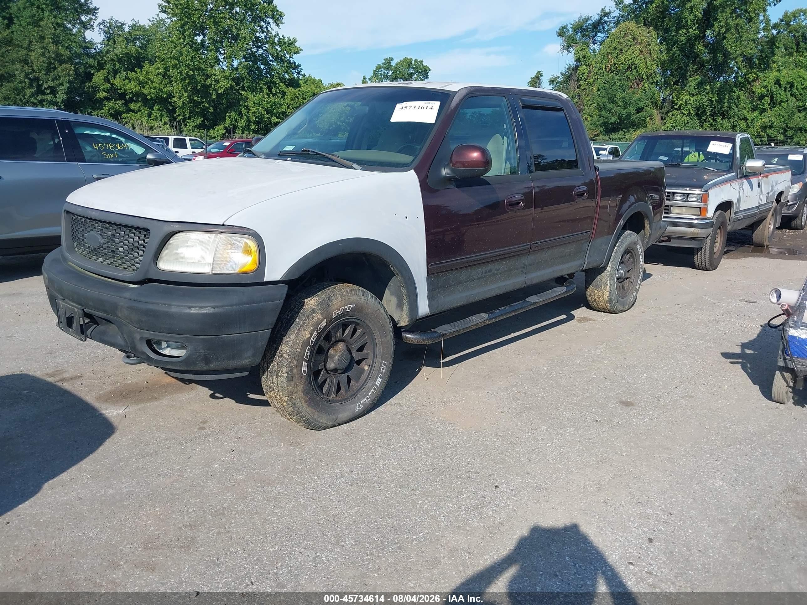 2001 Ford F-150 King Ranch Edition/lariat/xlt Maroon vin: 1FTRW08L31KD83331