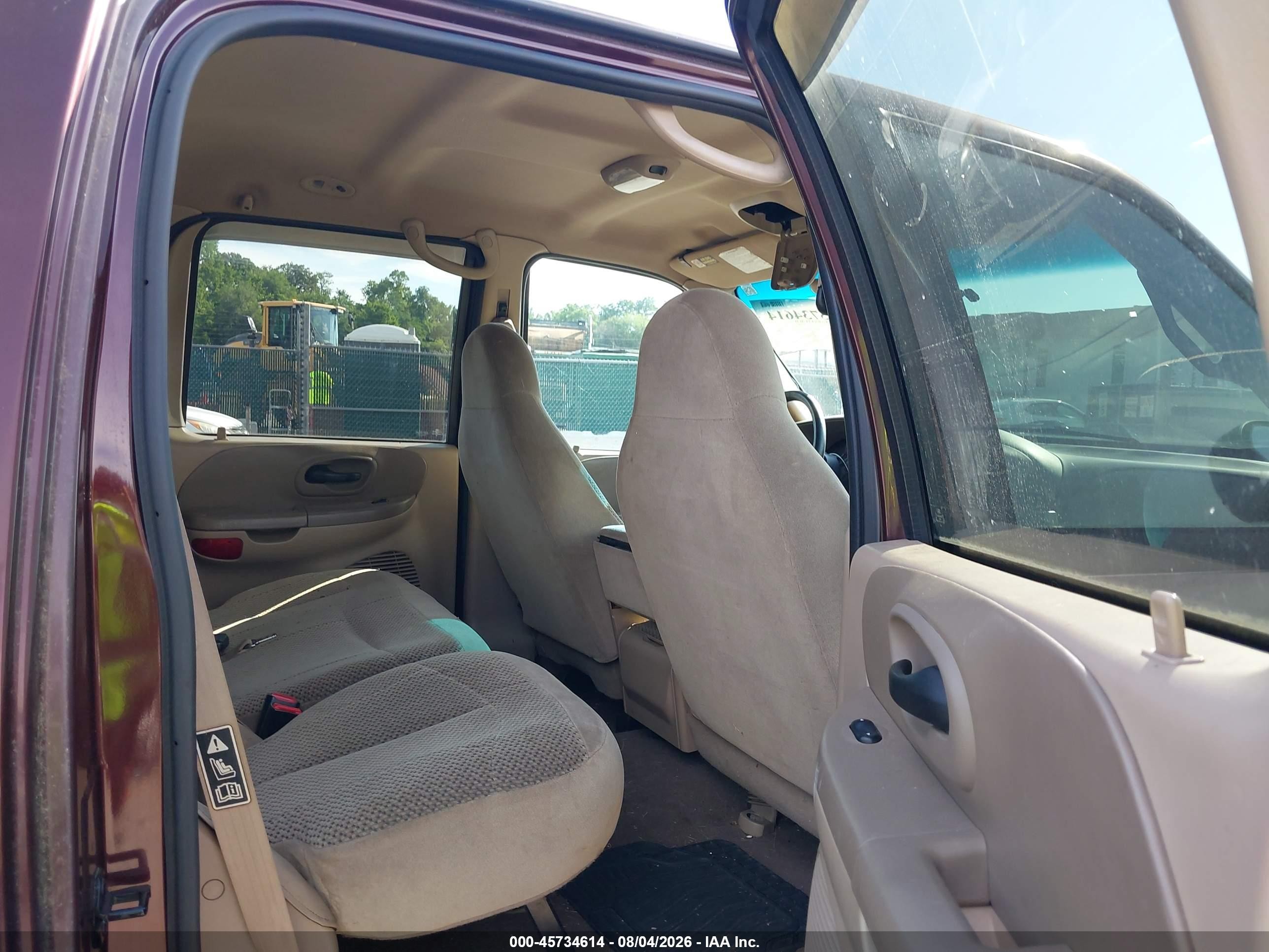 2001 Ford F-150 King Ranch Edition/lariat/xlt Maroon vin: 1FTRW08L31KD83331