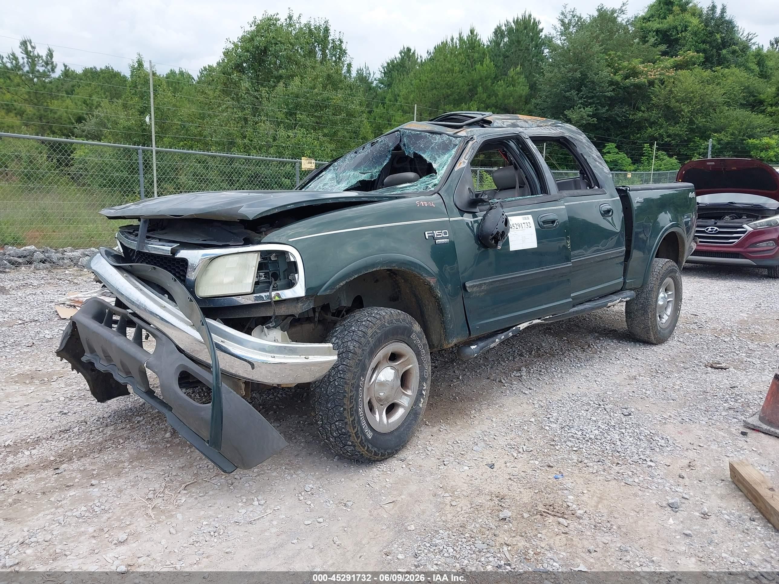 2002 Ford F-150 Lariat/xlt Green vin: 1FTRW08L32KB81090