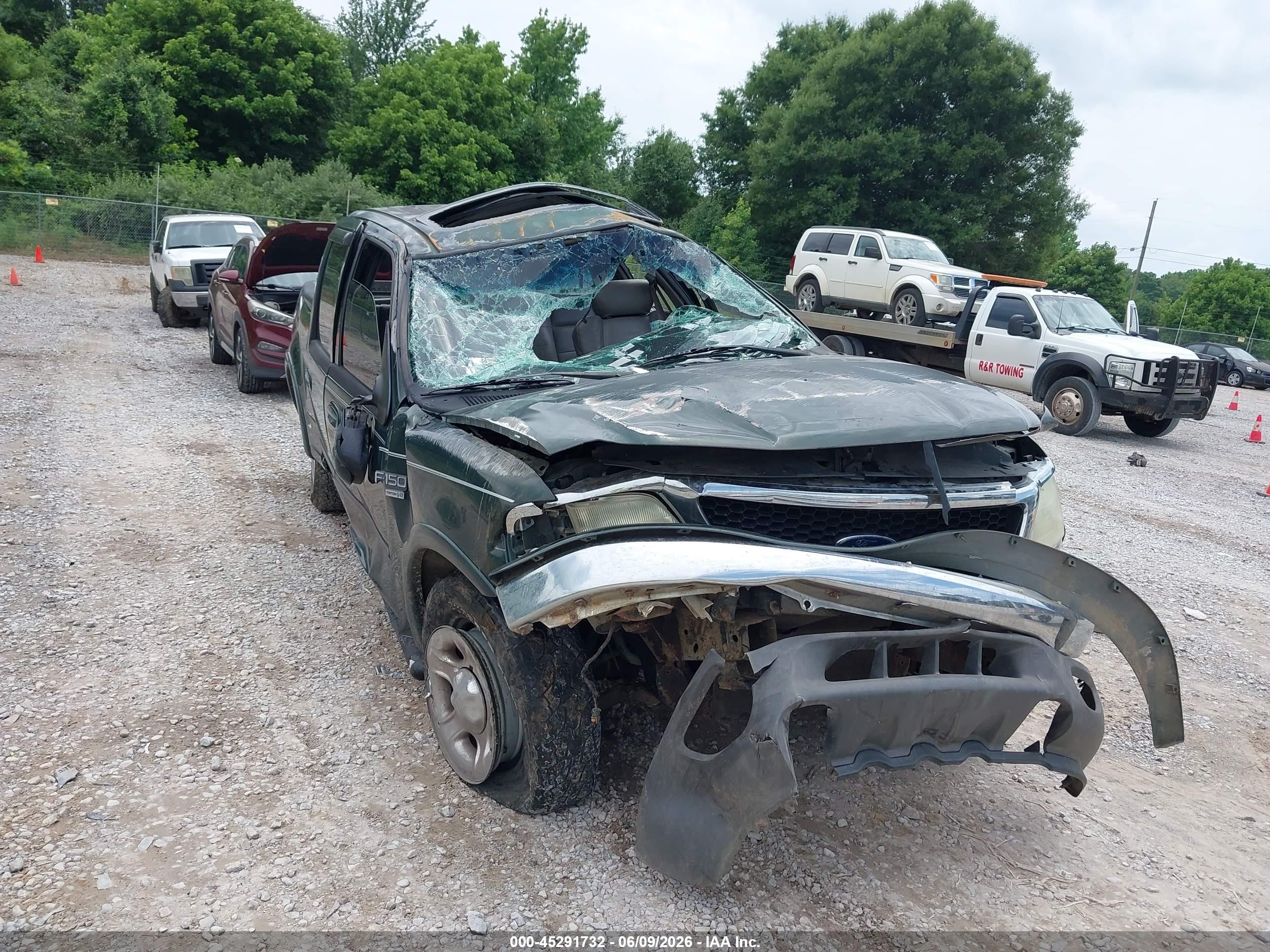 2002 Ford F-150 Lariat/xlt Green vin: 1FTRW08L32KB81090