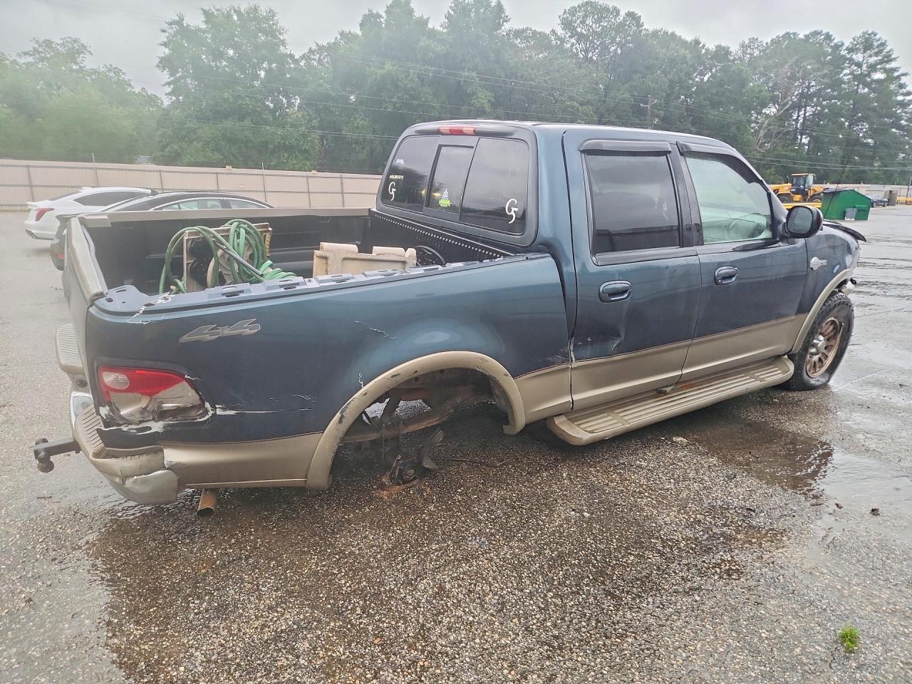2002 Ford F150 Supercrew Blue vin: 1FTRW08L32KC03704