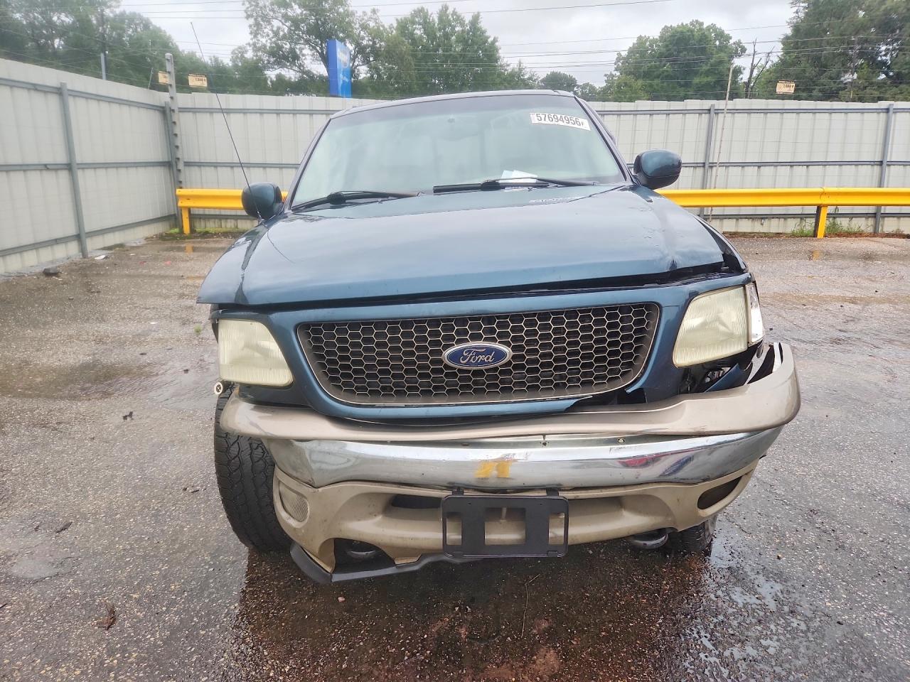 2002 Ford F150 Supercrew Blue vin: 1FTRW08L32KC03704