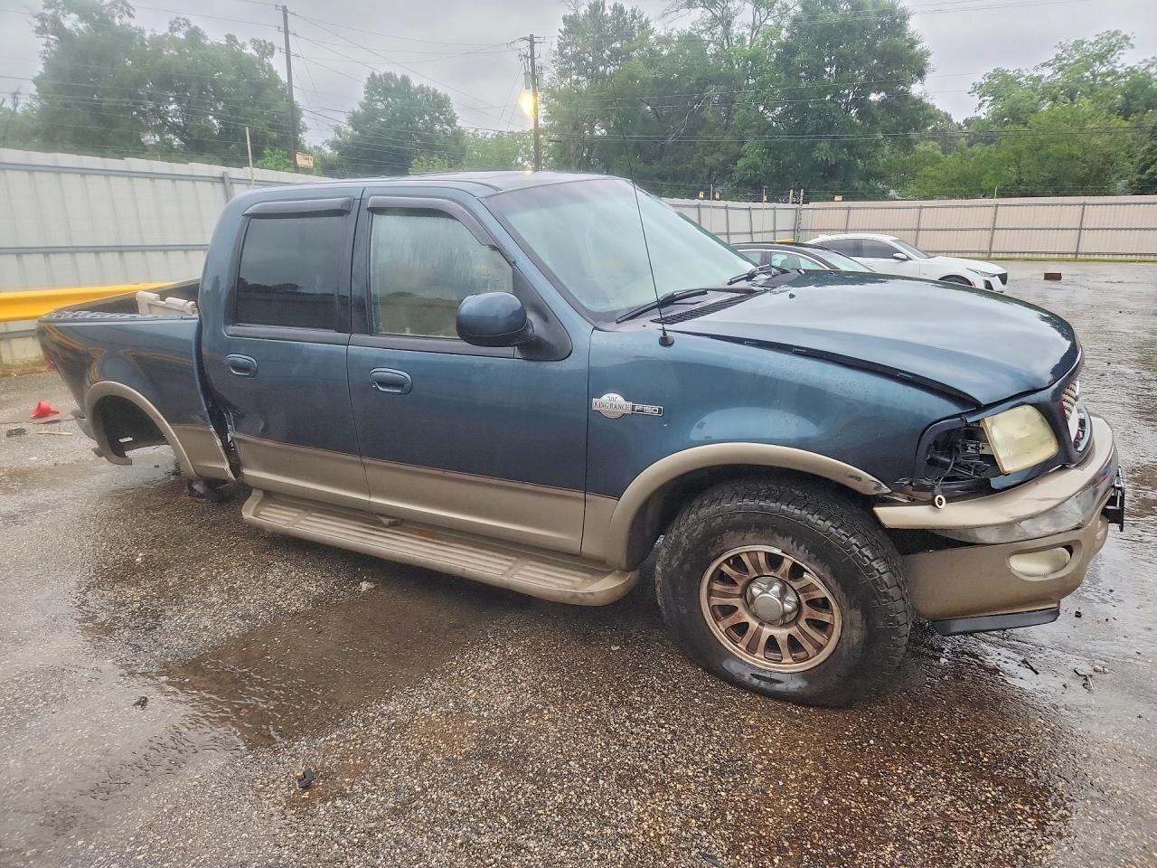 2002 Ford F150 Supercrew Blue vin: 1FTRW08L32KC03704