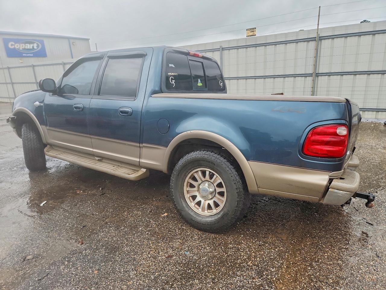 2002 Ford F150 Supercrew Blue vin: 1FTRW08L32KC03704